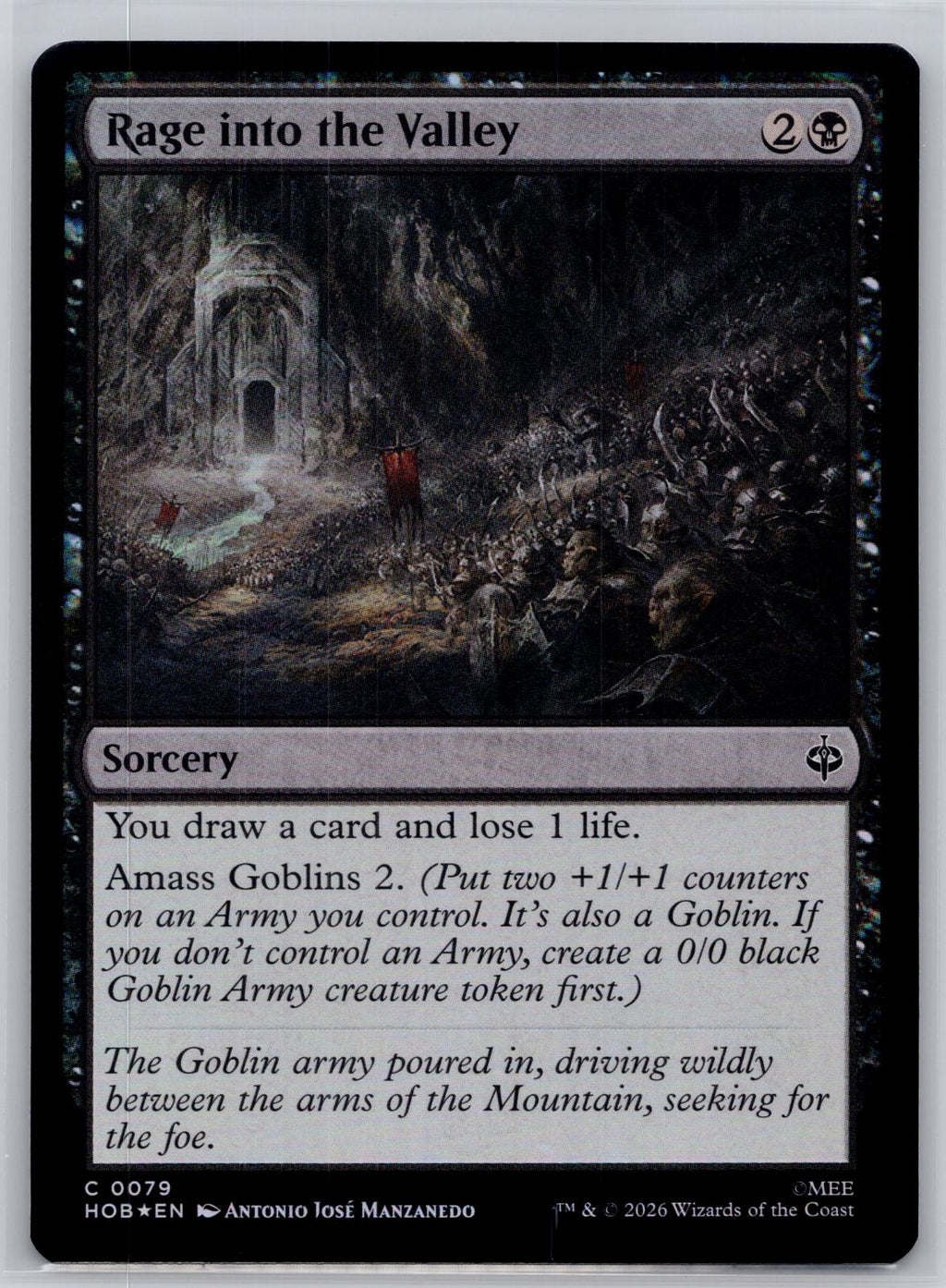 Rage into the Valley The Hobbit Magic: The Gathering Foil Near Mint