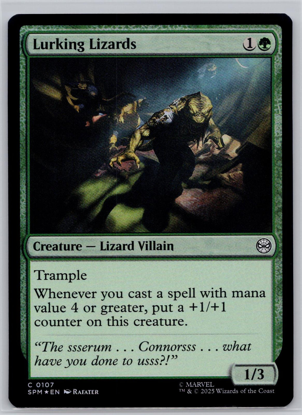 Lurking Lizards Marvel's Spider-Man Magic: The Gathering Foil Near Mint