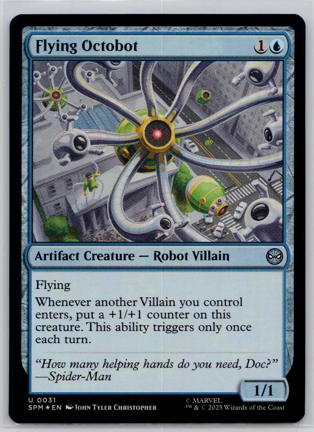 Flying Octobot Marvel's Spider-Man Magic: The Gathering Foil Near Mint