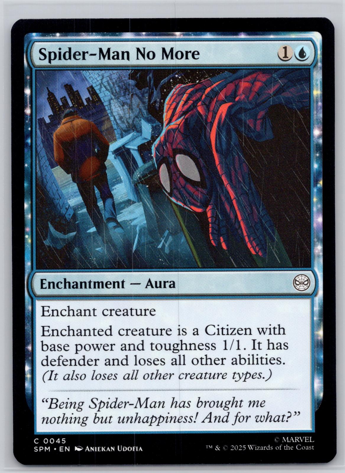 Spider-Man No More Marvel's Spider-Man Magic: The Gathering Near Mint