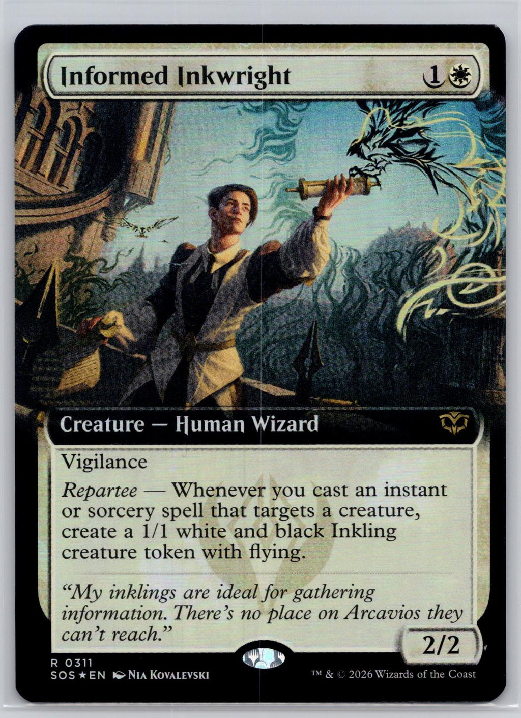 Informed Inkwright (Extended Art) Secrets of Strixhaven M:TG Foil NM