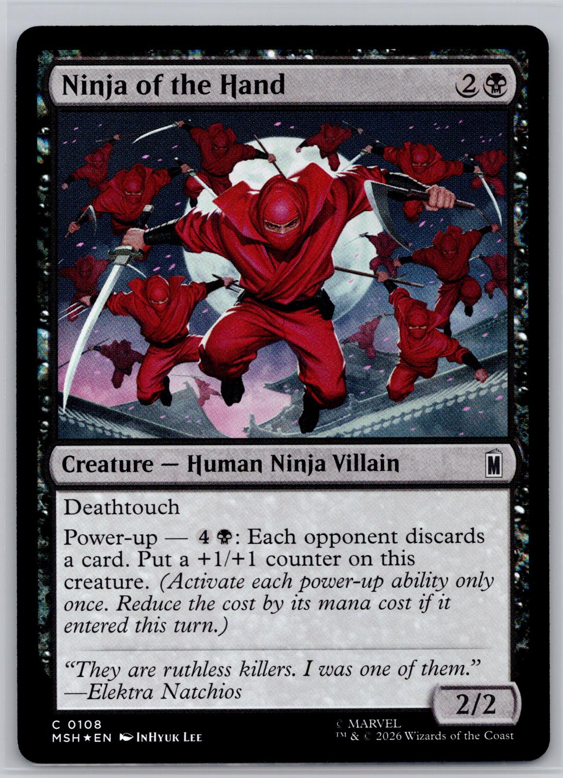 Ninja of the Hand Marvel Super Heroes Magic: The Gathering Foil Near Mint