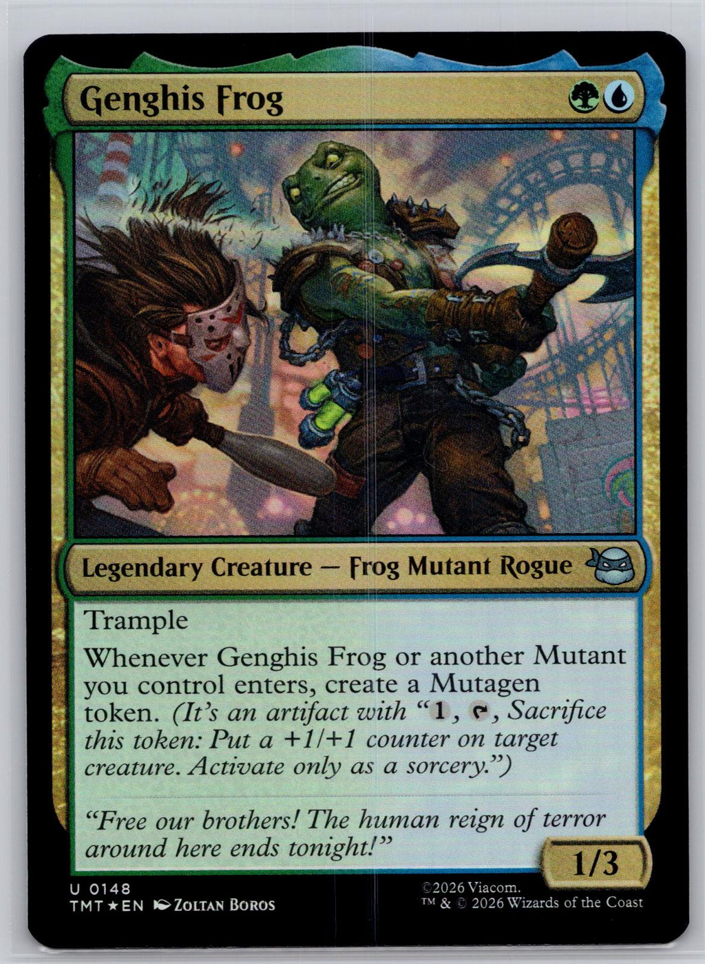 Genghis Frog Teenage Mutant Ninja Turtles Magic: The Gathering Foil Near Mint