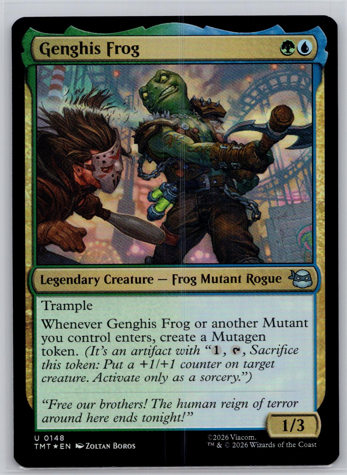 Genghis Frog Teenage Mutant Ninja Turtles Magic: The Gathering Foil Near Mint