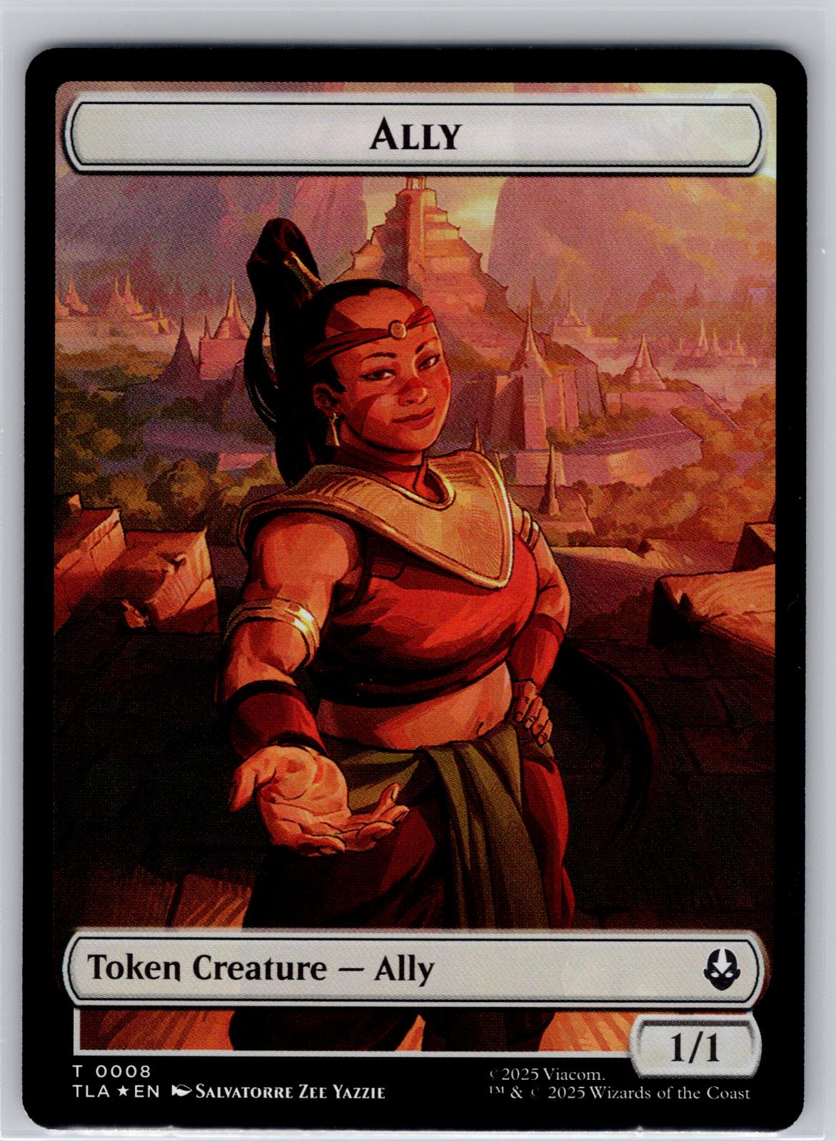 Ally (0008) // Clue (0016) 2-Sided Token Avatar: The Last Airbender M:TG Foil NM