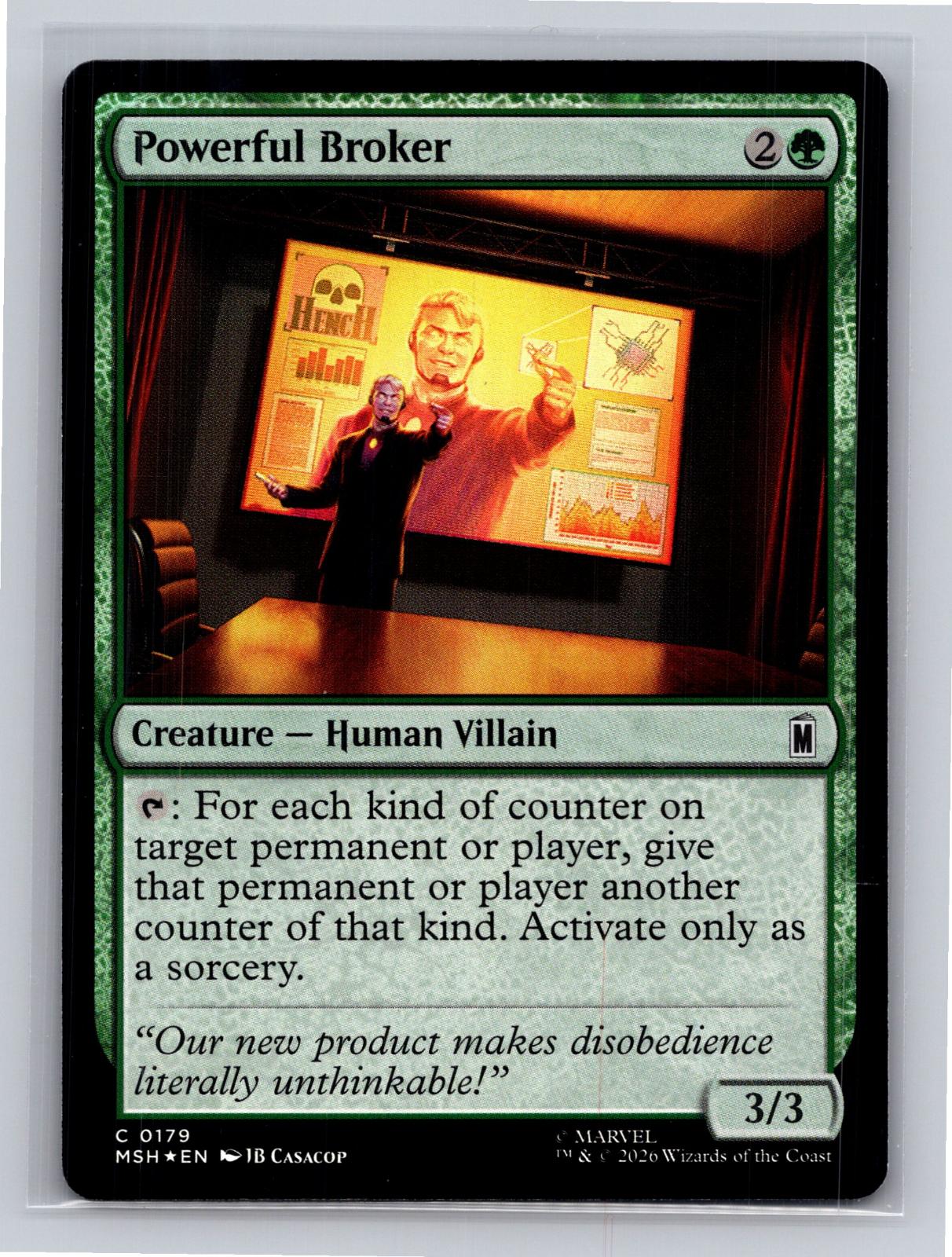 Powerful Broker Marvel Super Heroes Magic: The Gathering Foil Near Mint