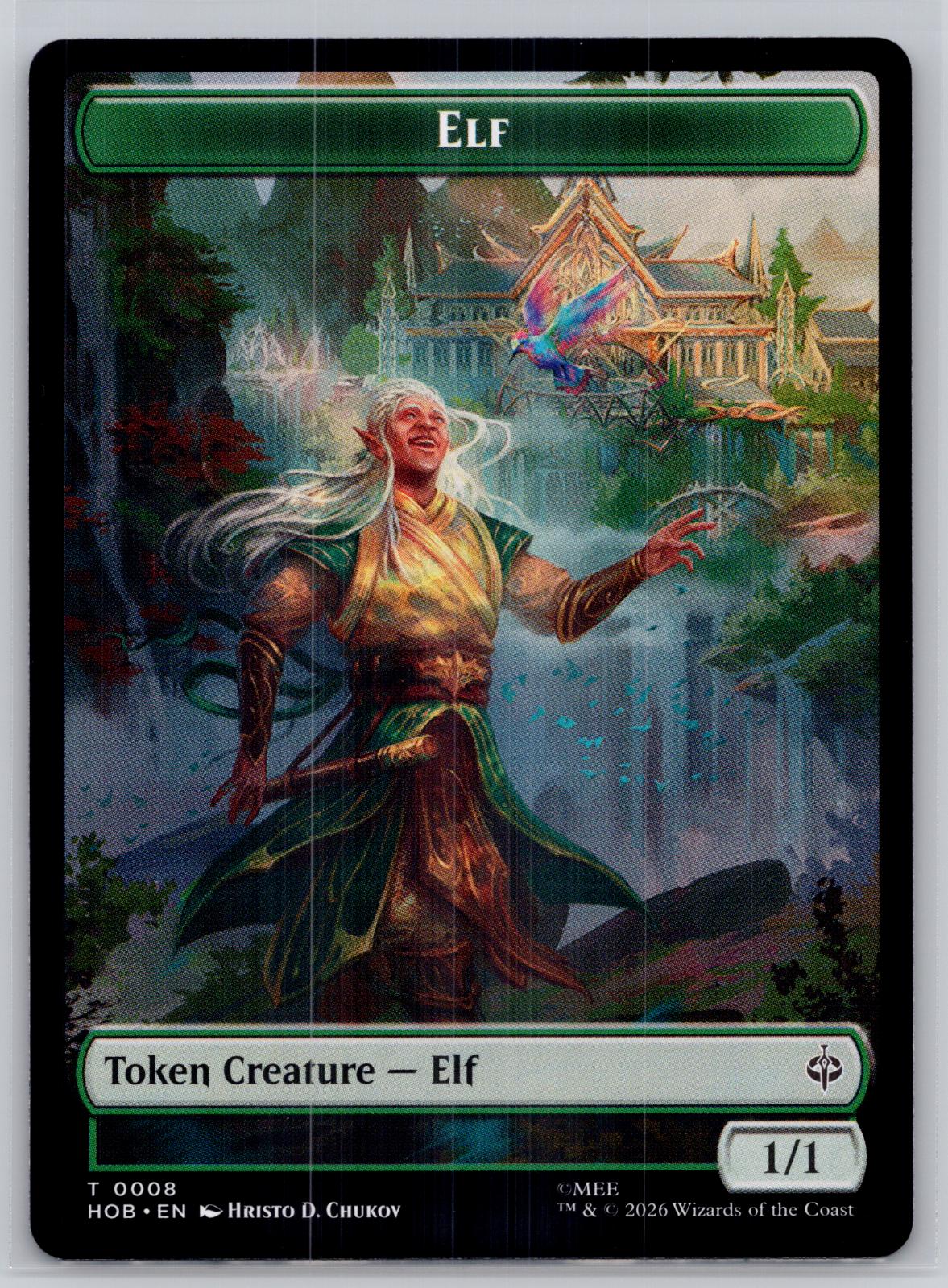 Elf // Treasure (0013) Double-Sided Token The Hobbit Magic: The Gathering NM