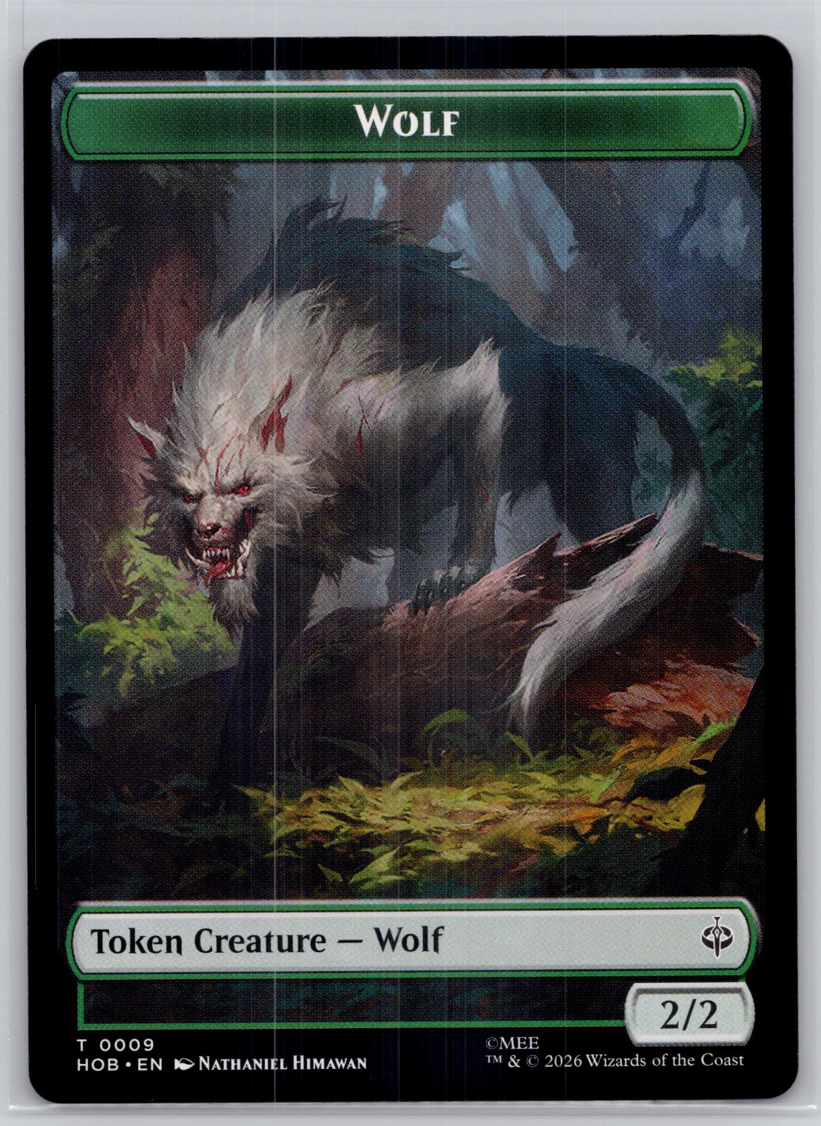 Goblin Army (0003) // Wolf Double-Sided Token The Hobbit Magic: The Gathering NM