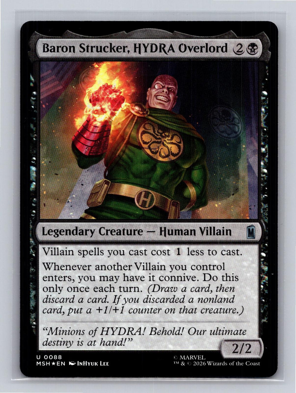 Baron Strucker, HYDRA Overlord Marvel Super Heroes Magic: The Gathering Foil NM