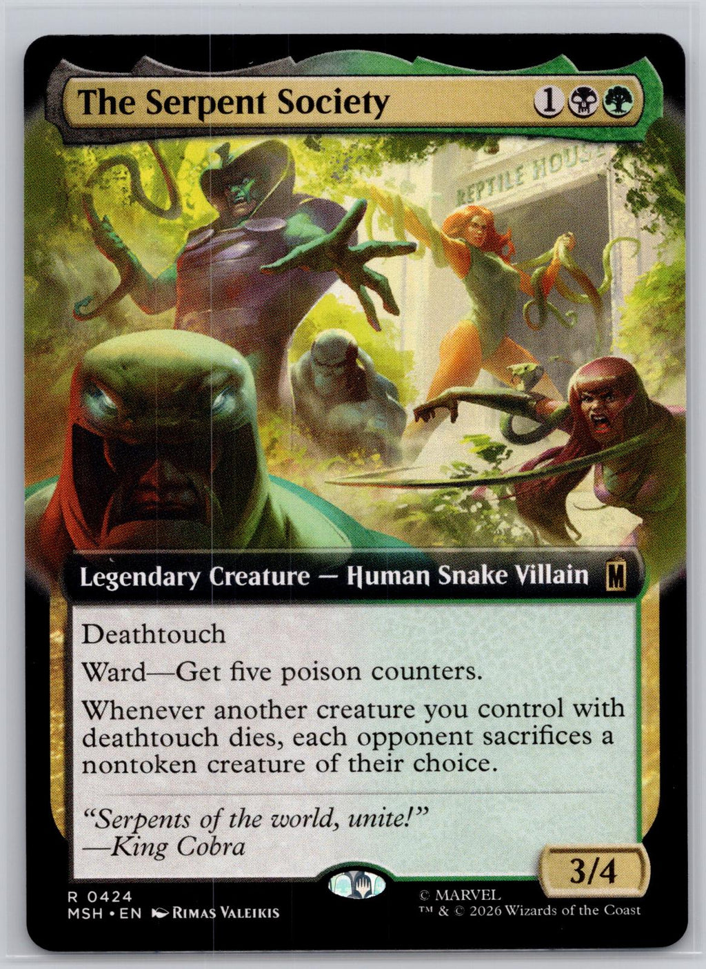 The Serpent Society (Extended Art) Marvel Super Heroes Magic: The Gathering NM