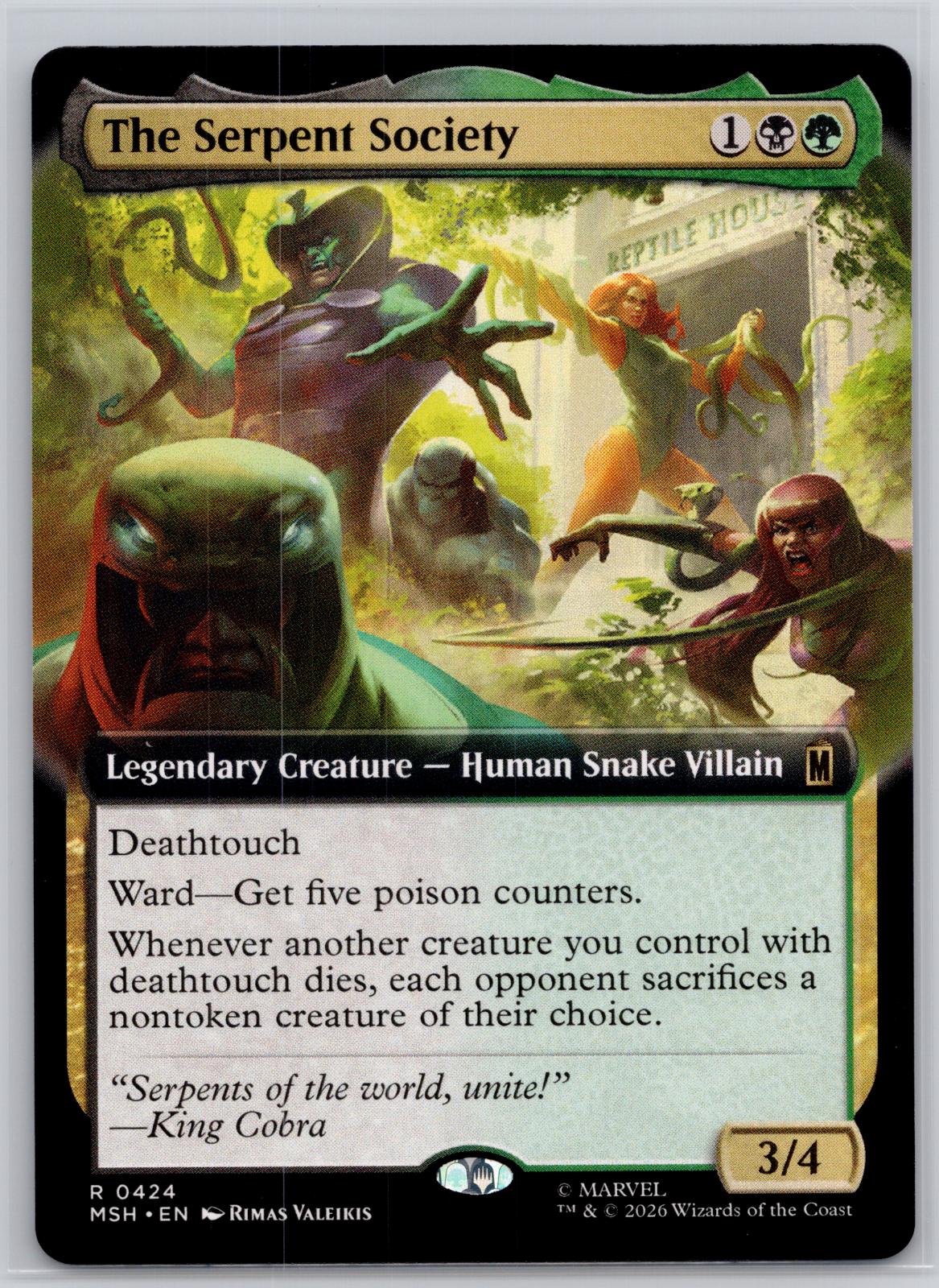 The Serpent Society (Extended Art) Marvel Super Heroes Magic: The Gathering NM