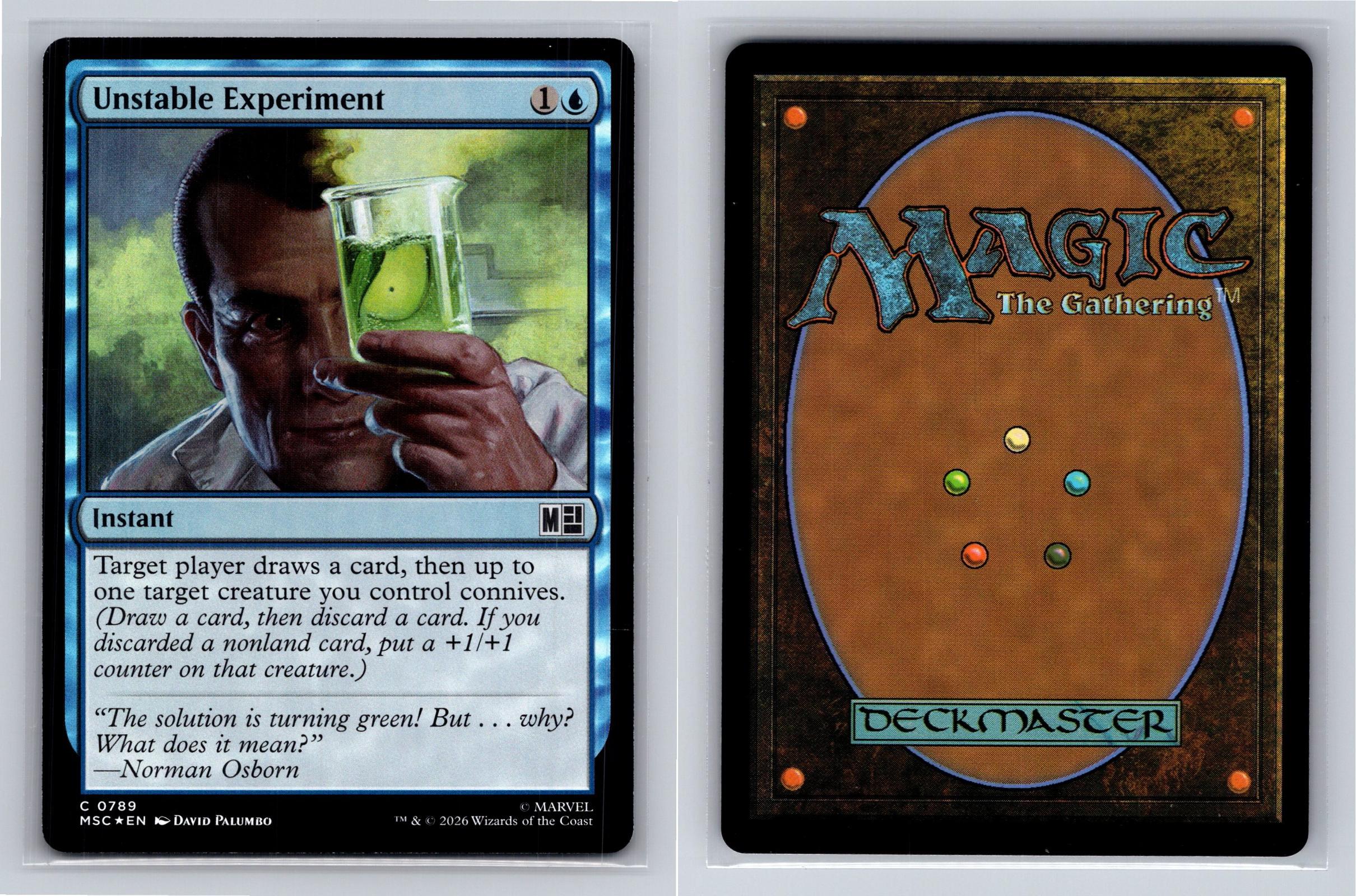 Unstable Experiment Commander: Marvel Super Heroes Magic: The Gathering Foil NM