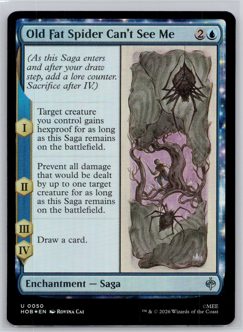 Old Fat Spider Can't See Me The Hobbit Magic: The Gathering Foil Near Mint
