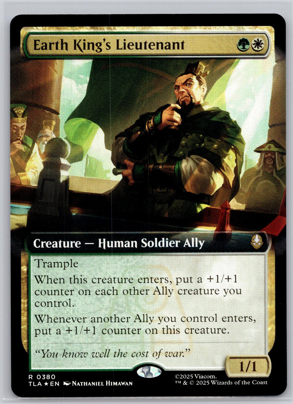 Earth King's Lieutenant (Extended Art) Avatar: The Last Airbender M:TG Foil NM