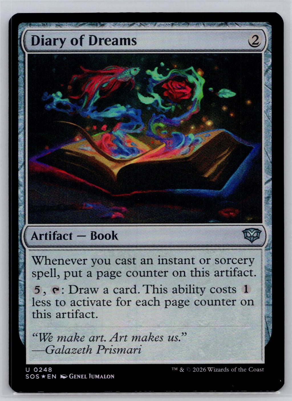 Diary of Dreams Secrets of Strixhaven Magic: The Gathering Foil Near Mint