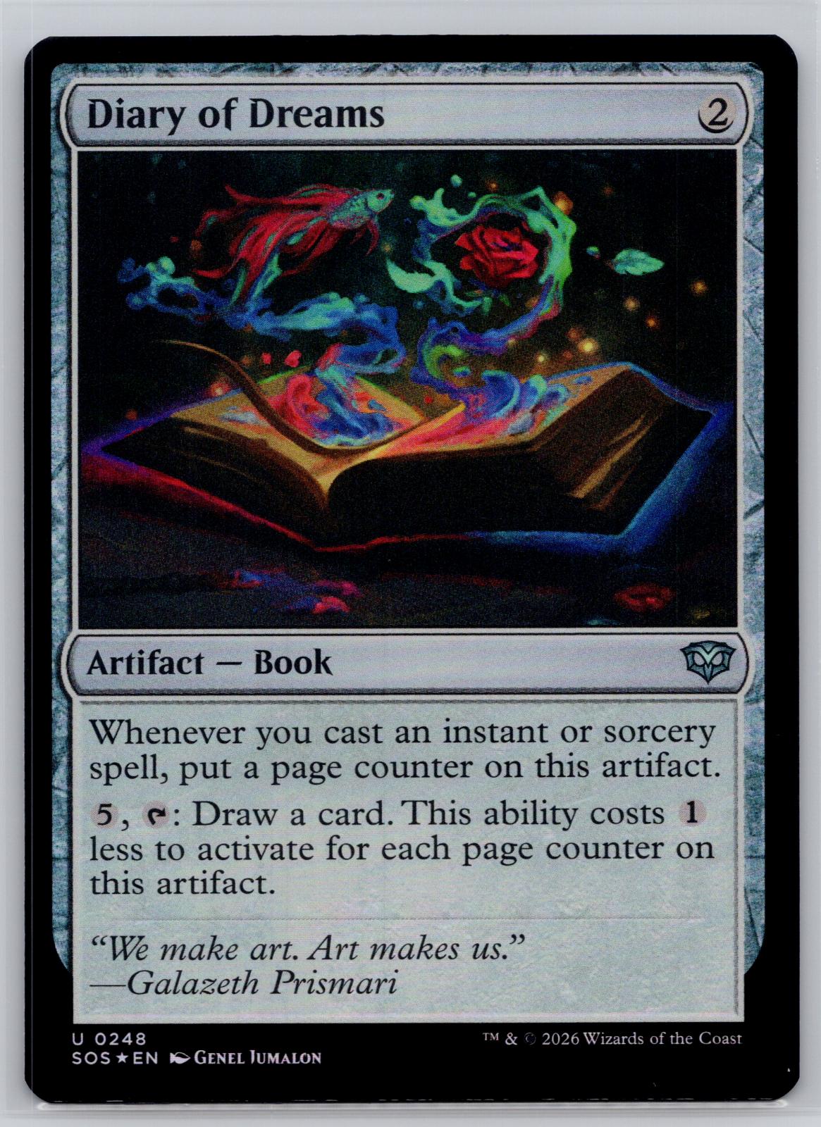 Diary of Dreams Secrets of Strixhaven Magic: The Gathering Foil Near Mint