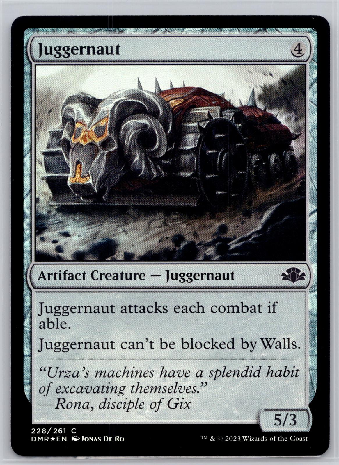Juggernaut Dominaria Remastered Magic: The Gathering Foil Near Mint