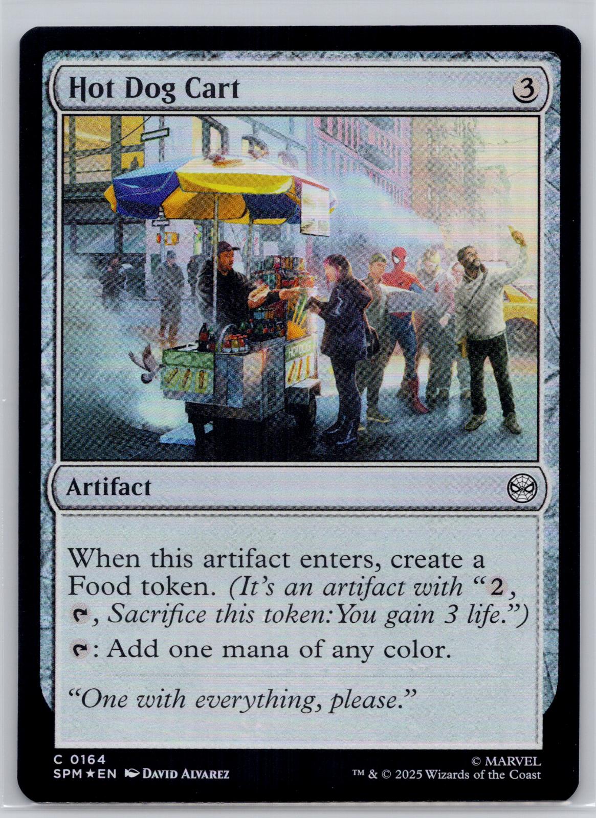 Hot Dog Cart Marvel's Spider-Man Magic: The Gathering Foil Near Mint