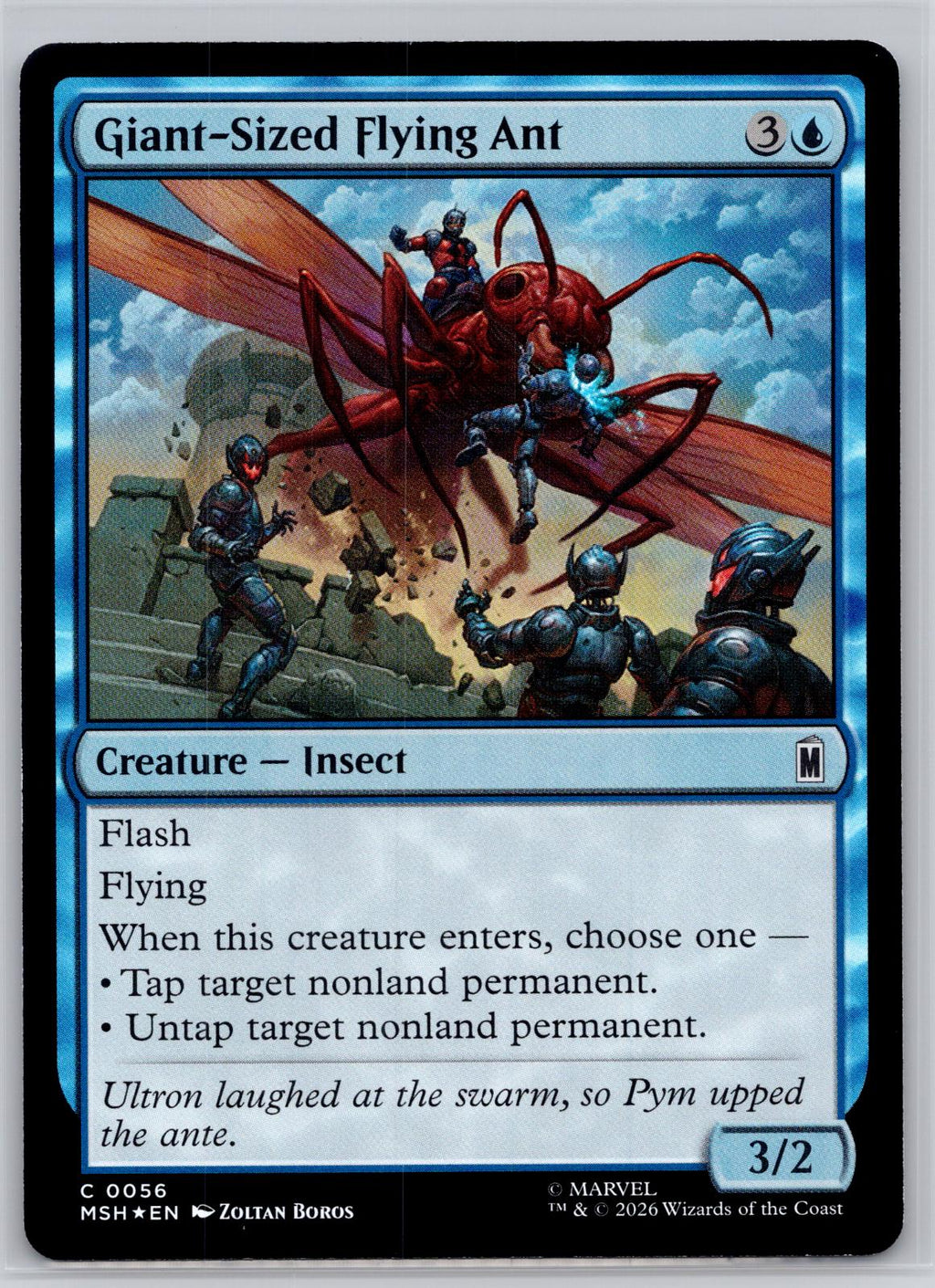 Giant-Sized Flying Ant Marvel Super Heroes Magic: The Gathering Foil Near Mint