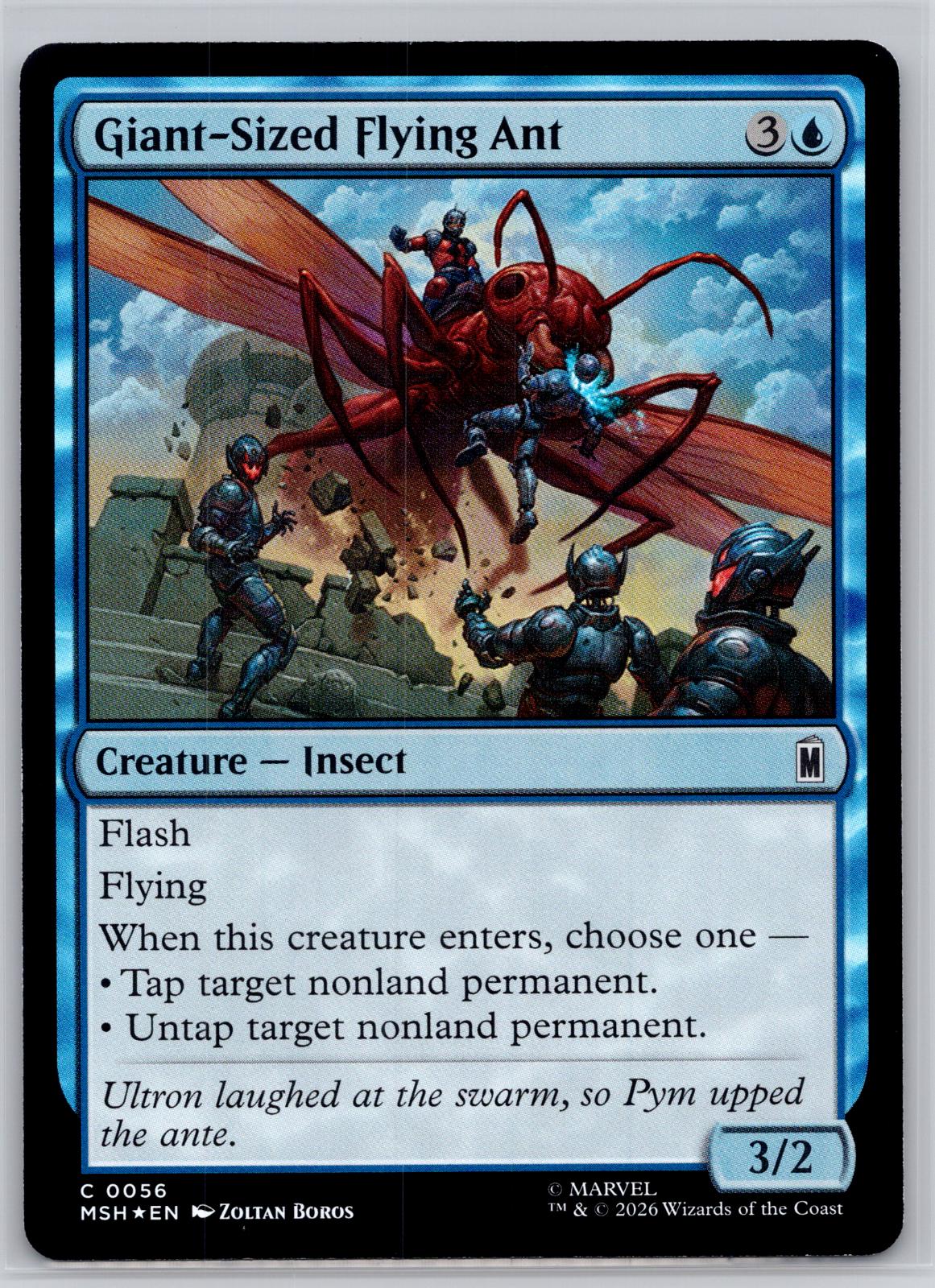 Giant-Sized Flying Ant Marvel Super Heroes Magic: The Gathering Foil Near Mint