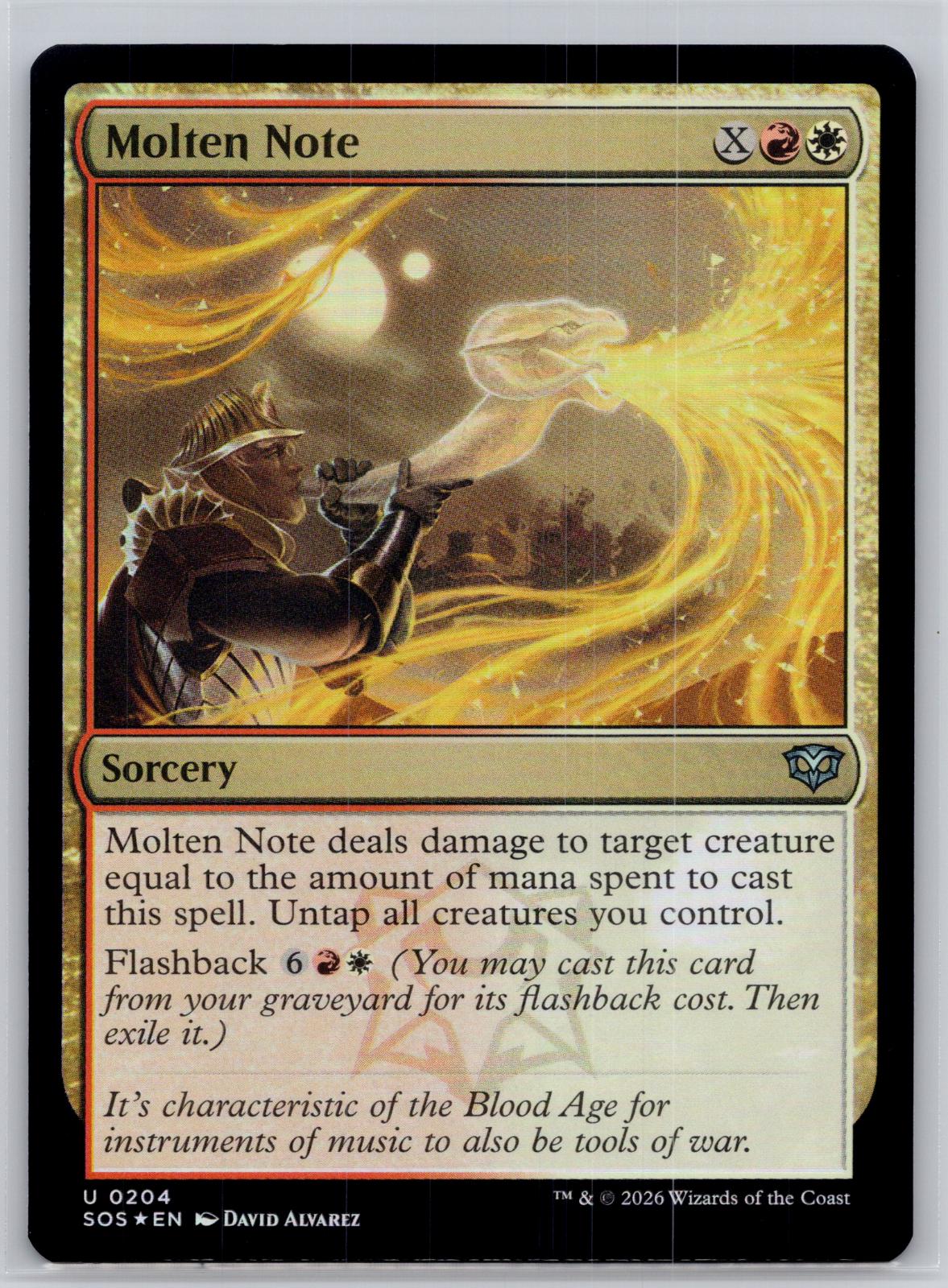 Molten Note Secrets of Strixhaven Magic: The Gathering Foil Near Mint