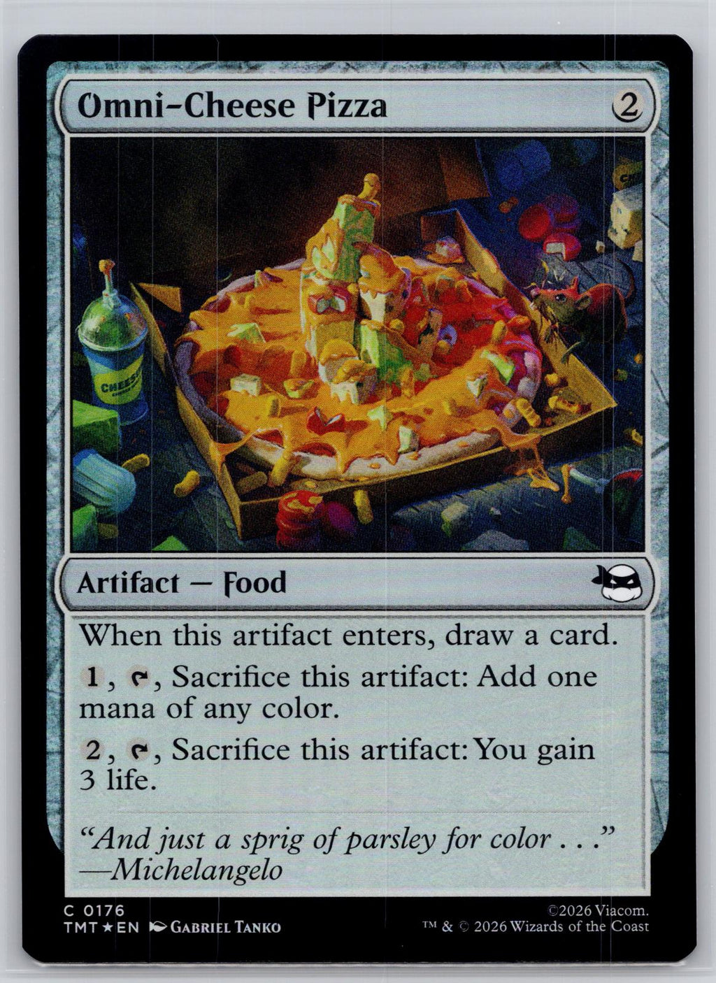 Omni-Cheese Pizza Teenage Mutant Ninja Turtles Magic: The Gathering Foil NM