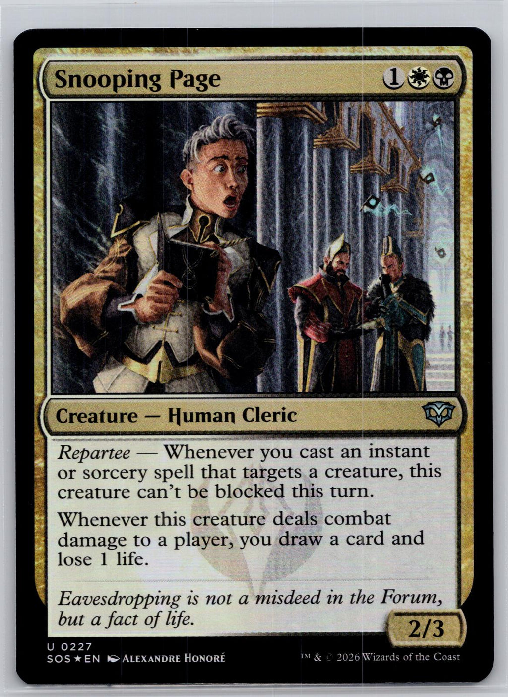 Snooping Page Secrets of Strixhaven Magic: The Gathering Foil Near Mint