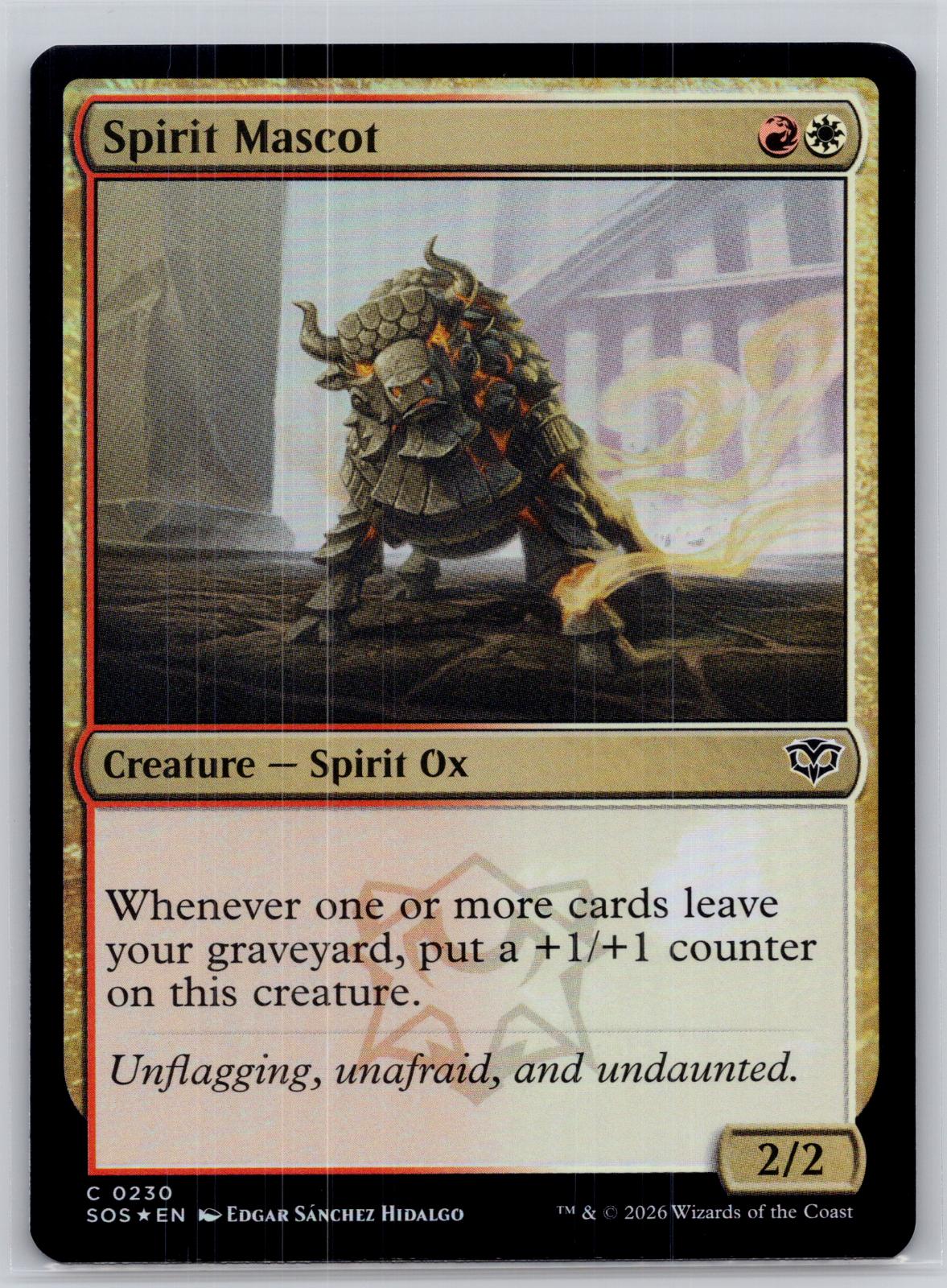 Spirit Mascot Secrets of Strixhaven Magic: The Gathering Foil Near Mint