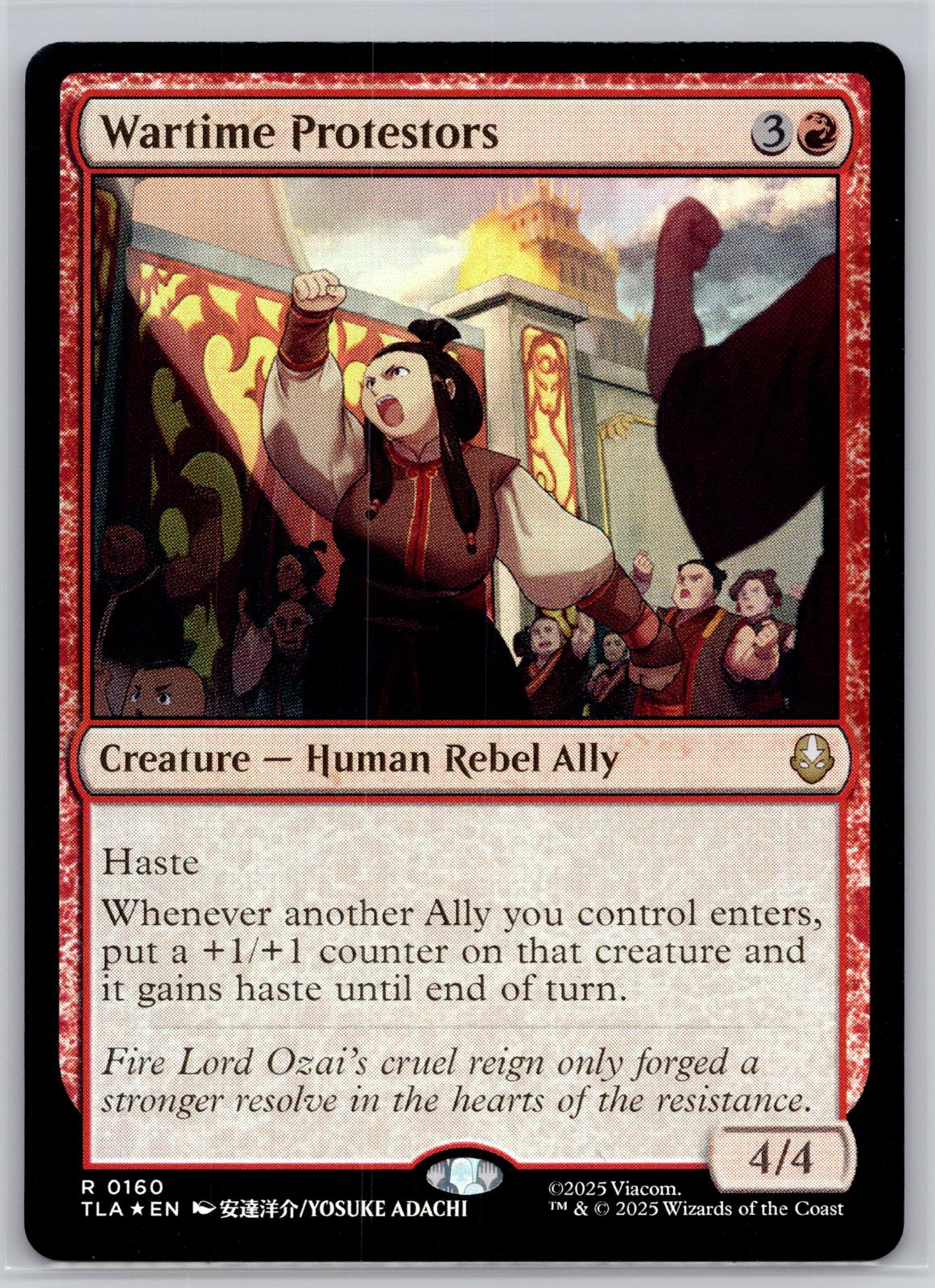 Wartime Protestors Avatar: The Last Airbender Magic: The Gathering Foil NM