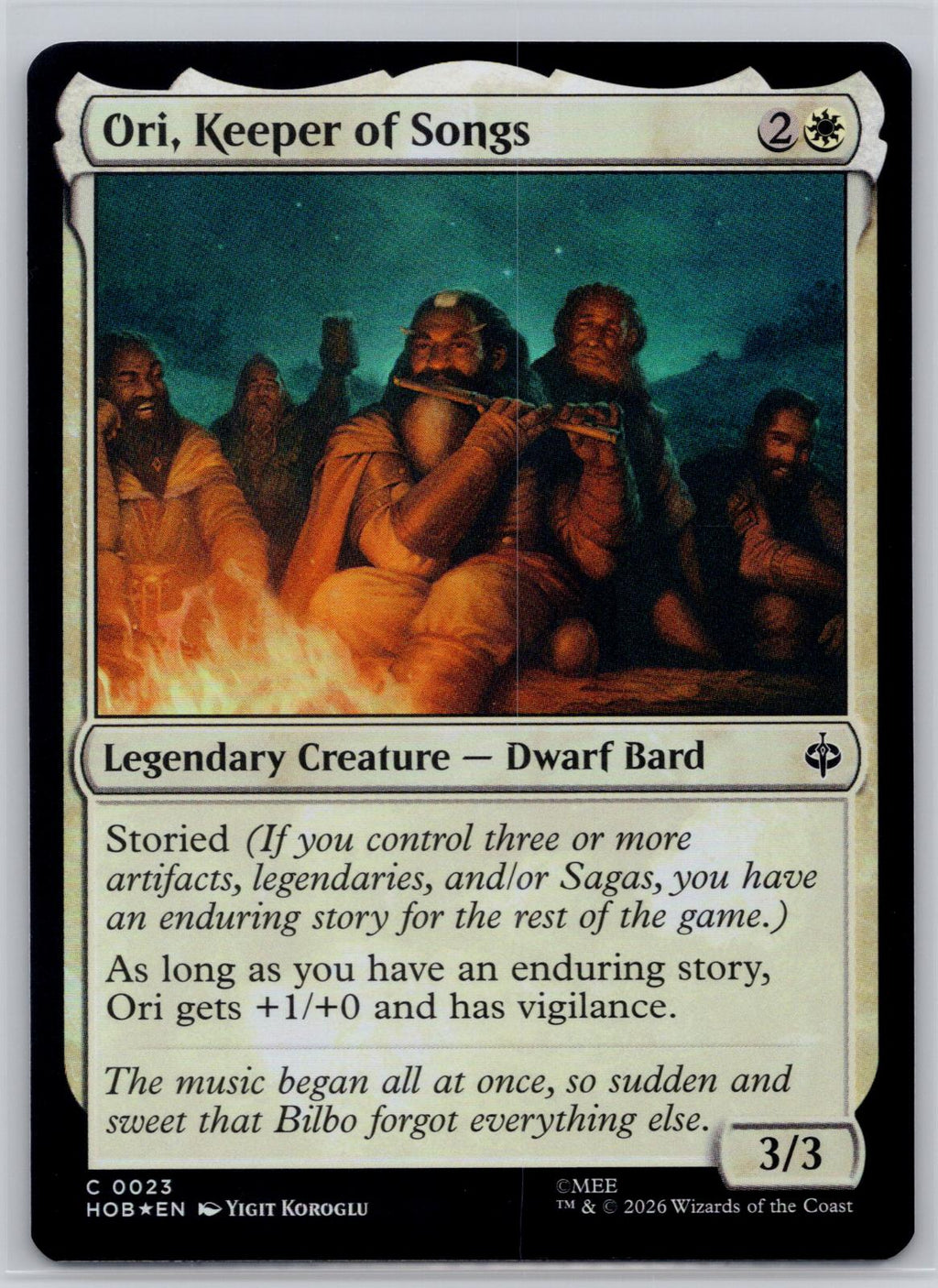 Ori, Keeper of Songs The Hobbit Magic: The Gathering Foil Near Mint