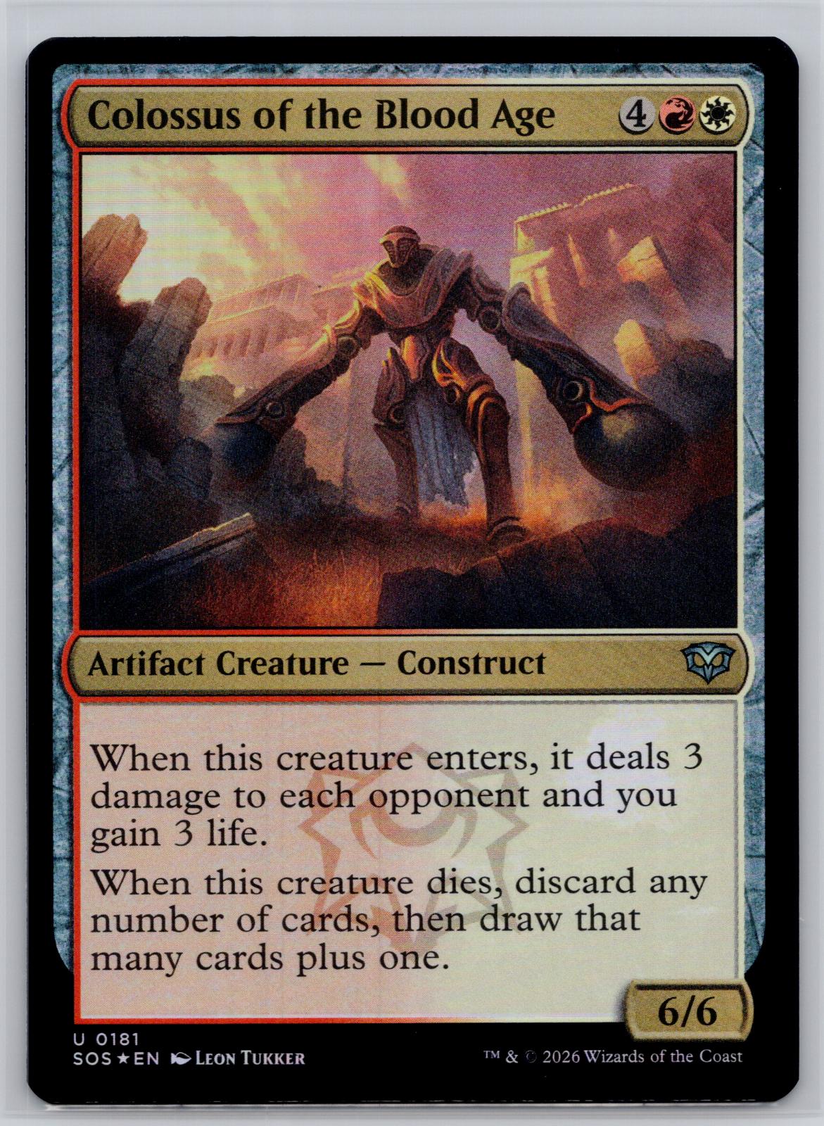 Colossus of the Blood Age Secrets of Strixhaven Magic: The Gathering Foil NM