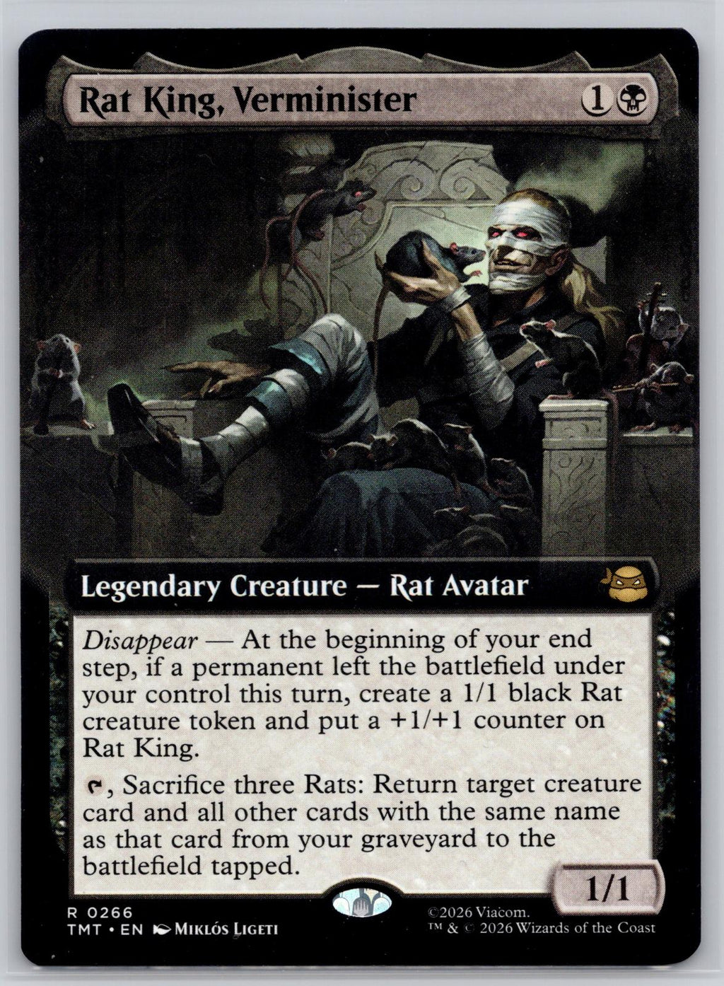 Rat King, Verminister (Extended Art) Teenage Mutant Ninja Turtles M:TG NM