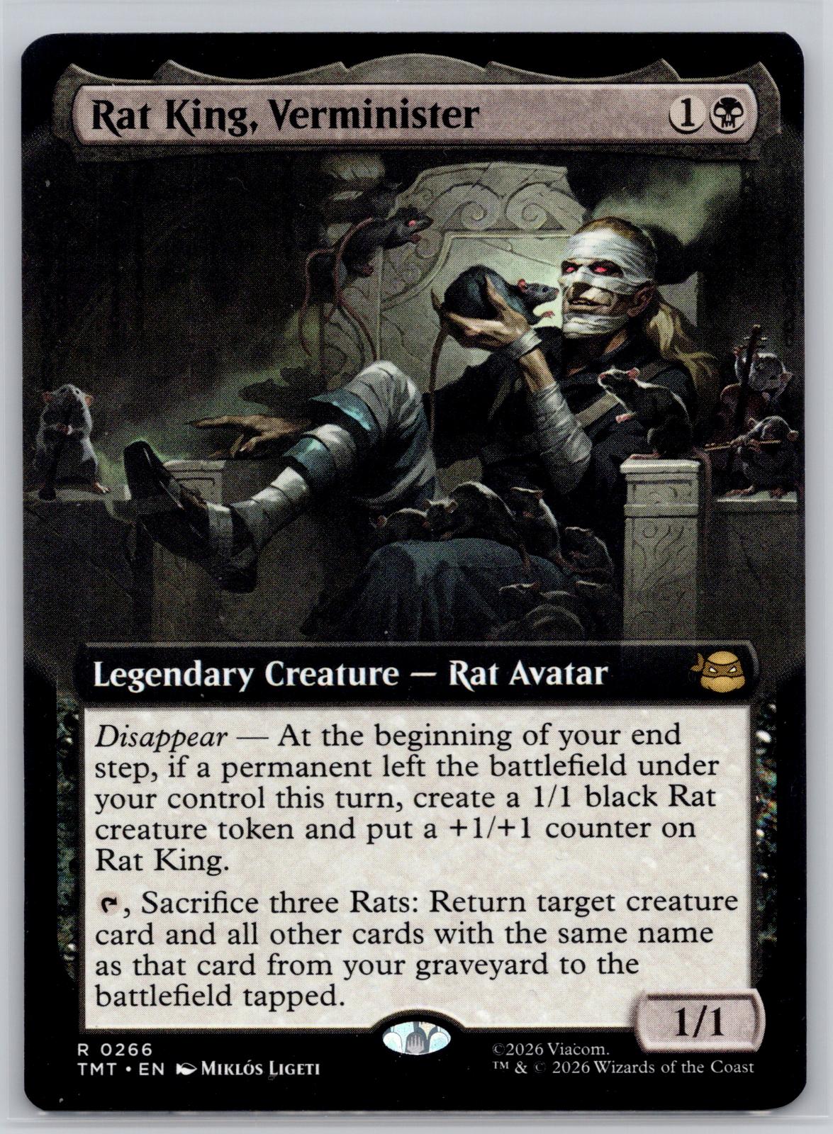 Rat King, Verminister (Extended Art) Teenage Mutant Ninja Turtles M:TG NM