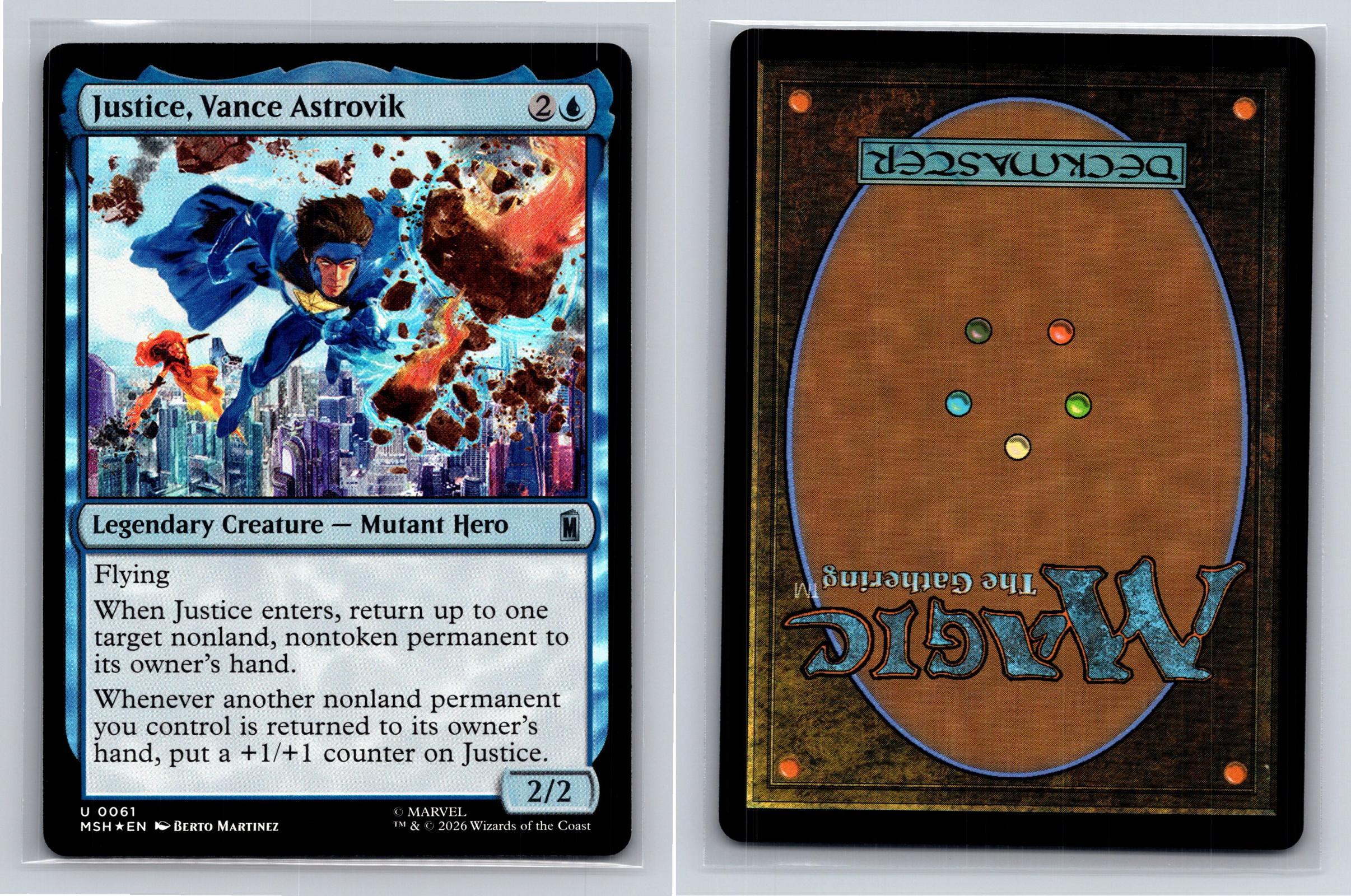 Justice, Vance Astrovik Marvel Super Heroes Magic: The Gathering Foil Near Mint