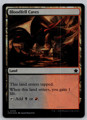Bloodfell Caves Foundations Magic: The Gathering Foil Near Mint
