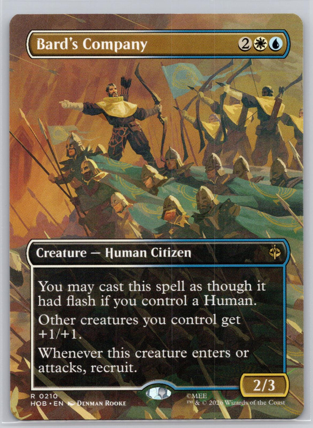 Bard's Company (Borderless) The Hobbit Magic: The Gathering Near Mint