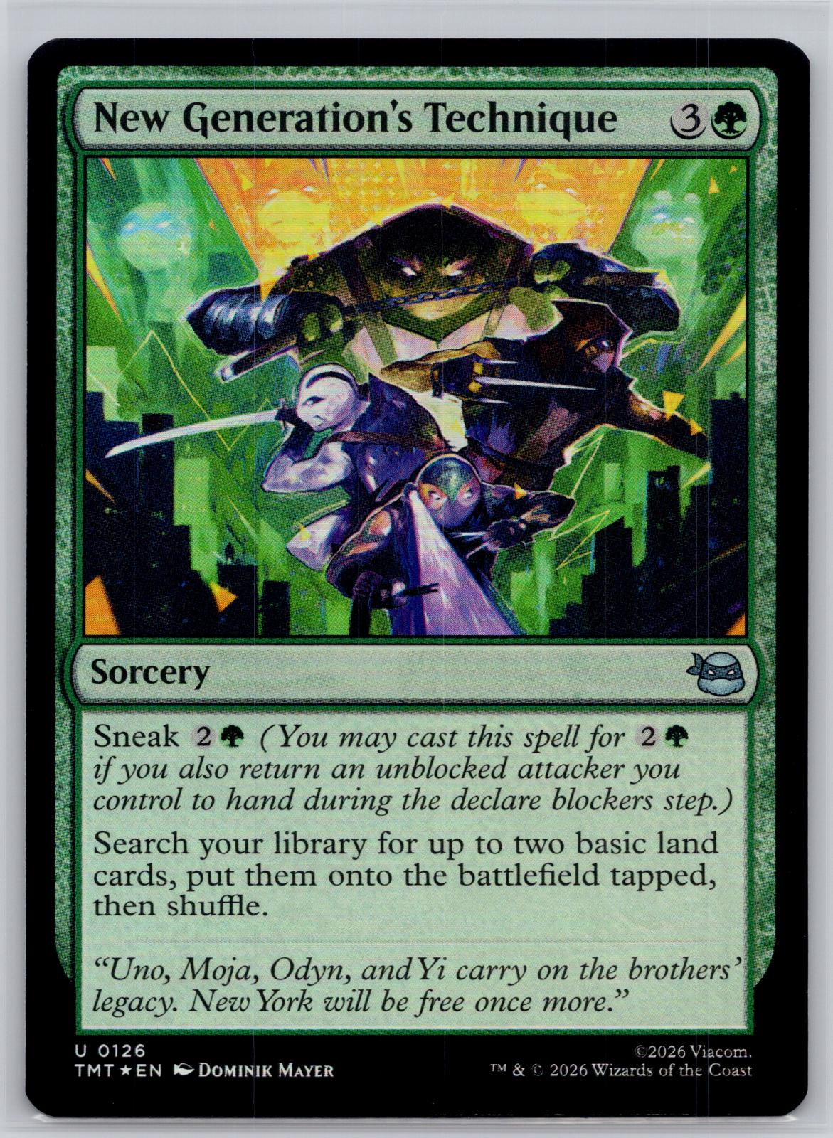 New Generation's Technique Teenage Mutant Ninja Turtles M:TG Foil NM