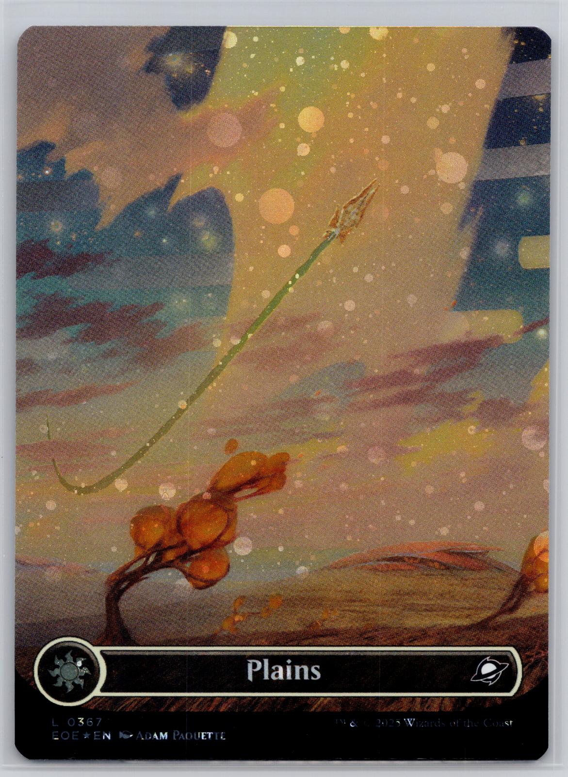 Plains (Borderless) (Galaxy Foil) Edge of Eternities Magic: The Gathering NM