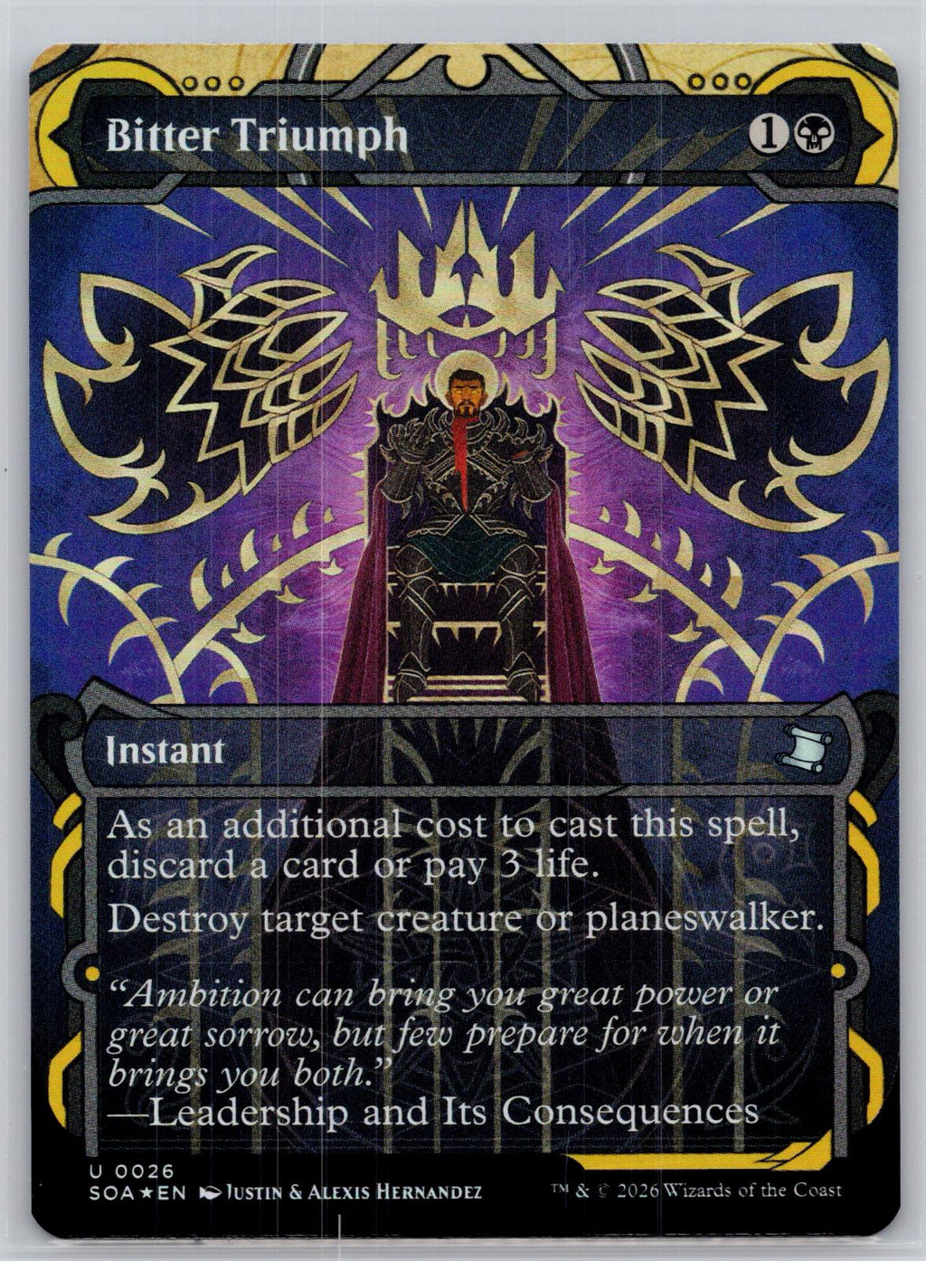 Bitter Triumph Secrets of Strixhaven: Mystical Archive M:TG Foil NM