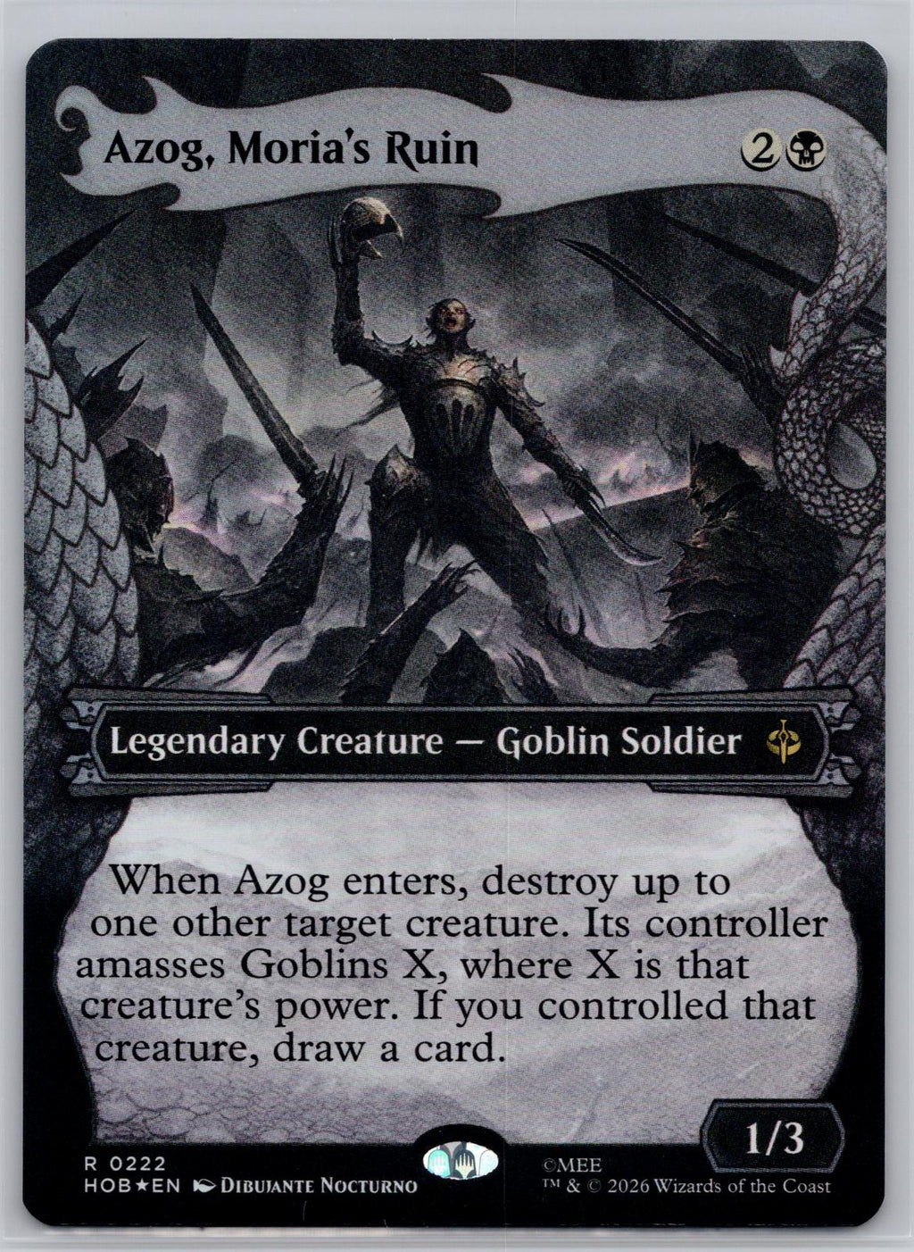 Azog, Moria's Ruin (Showcase) The Hobbit Magic: The Gathering Foil Near Mint