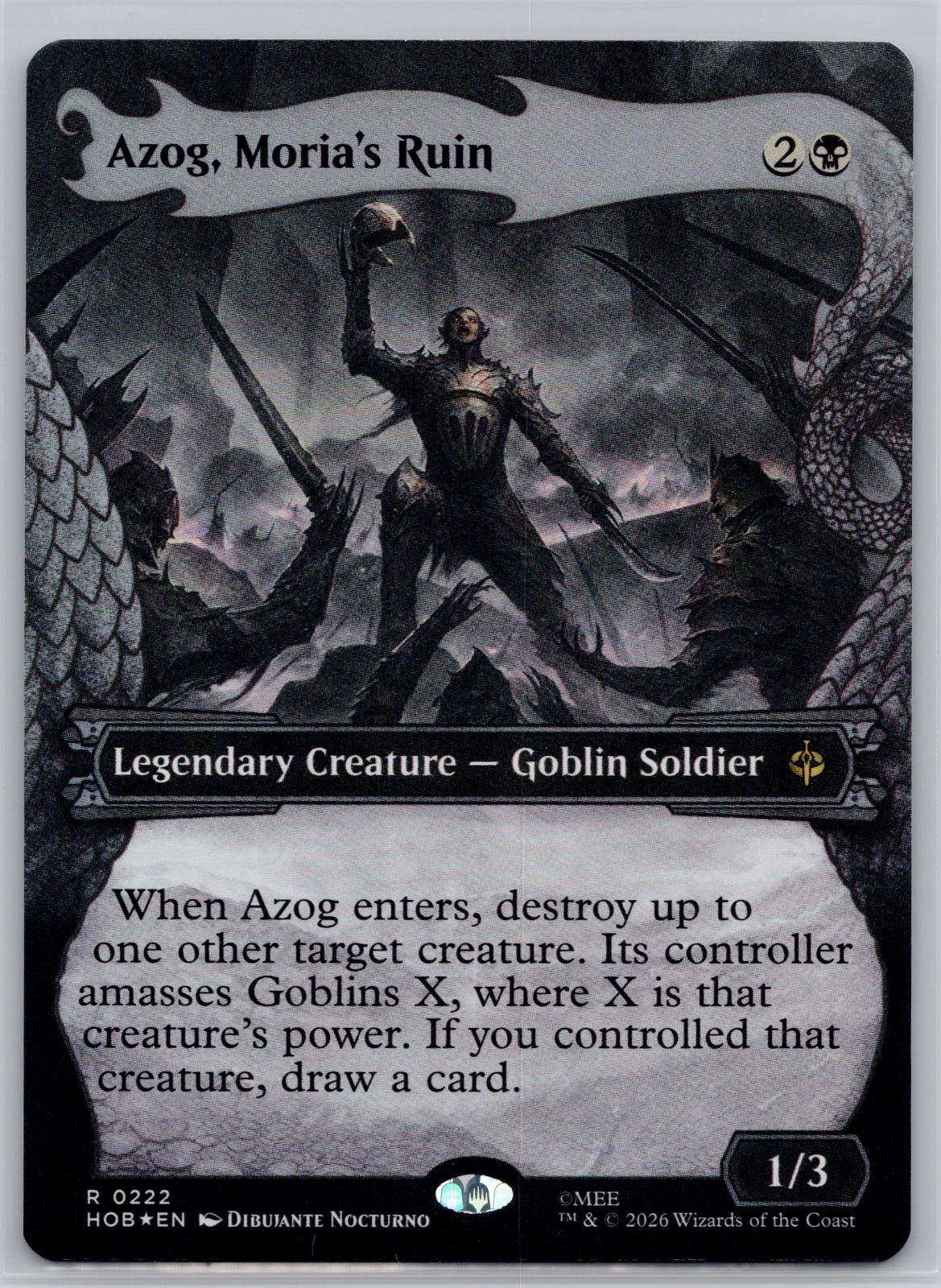 Azog, Moria's Ruin (Showcase) The Hobbit Magic: The Gathering Foil Near Mint