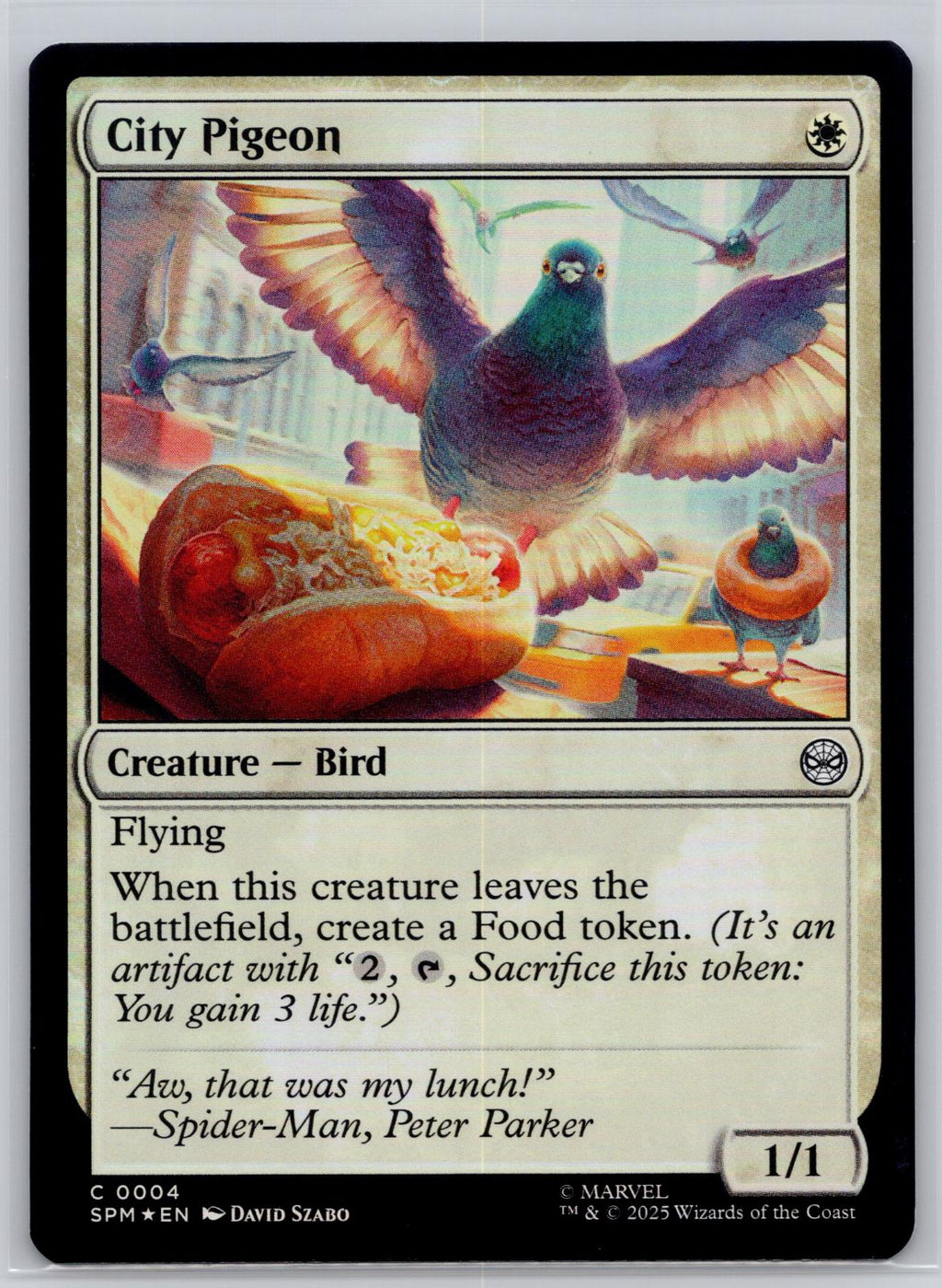 City Pigeon Marvel's Spider-Man Magic: The Gathering Foil Near Mint