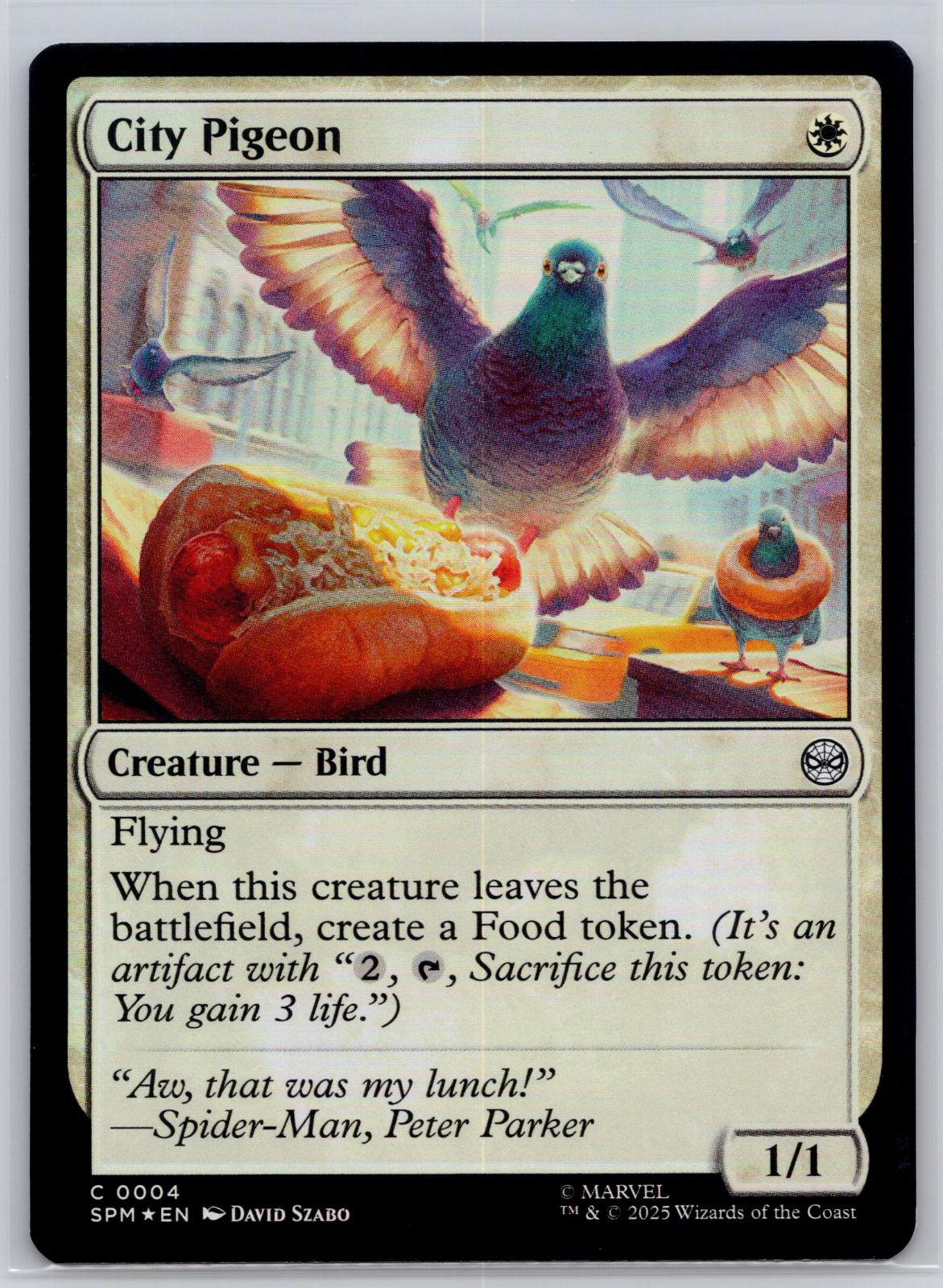 City Pigeon Marvel's Spider-Man Magic: The Gathering Foil Near Mint