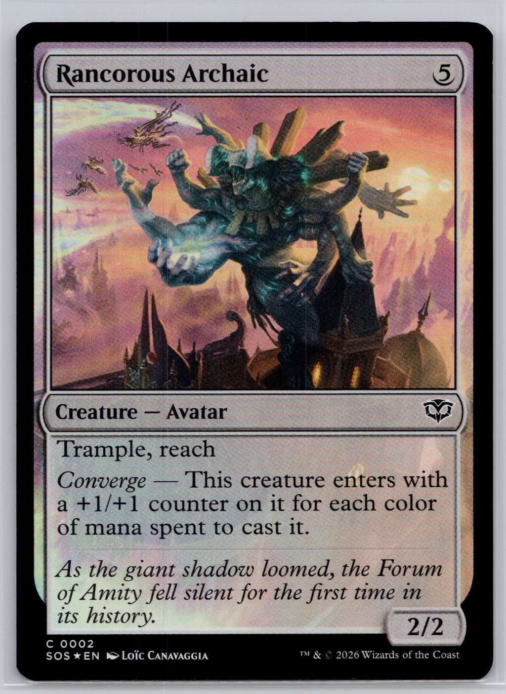 Rancorous Archaic Secrets of Strixhaven Magic: The Gathering Foil Near Mint