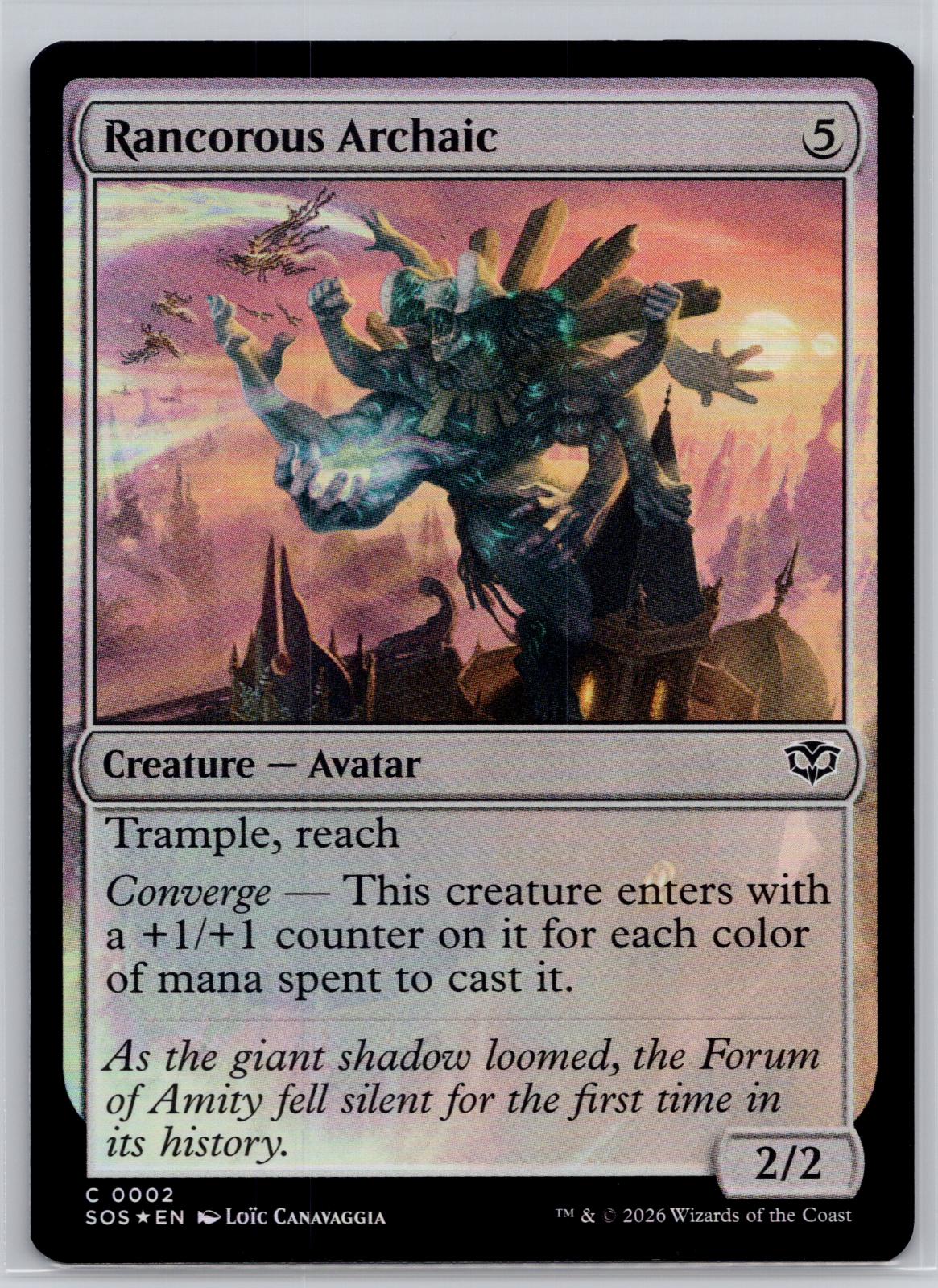 Rancorous Archaic Secrets of Strixhaven Magic: The Gathering Foil Near Mint