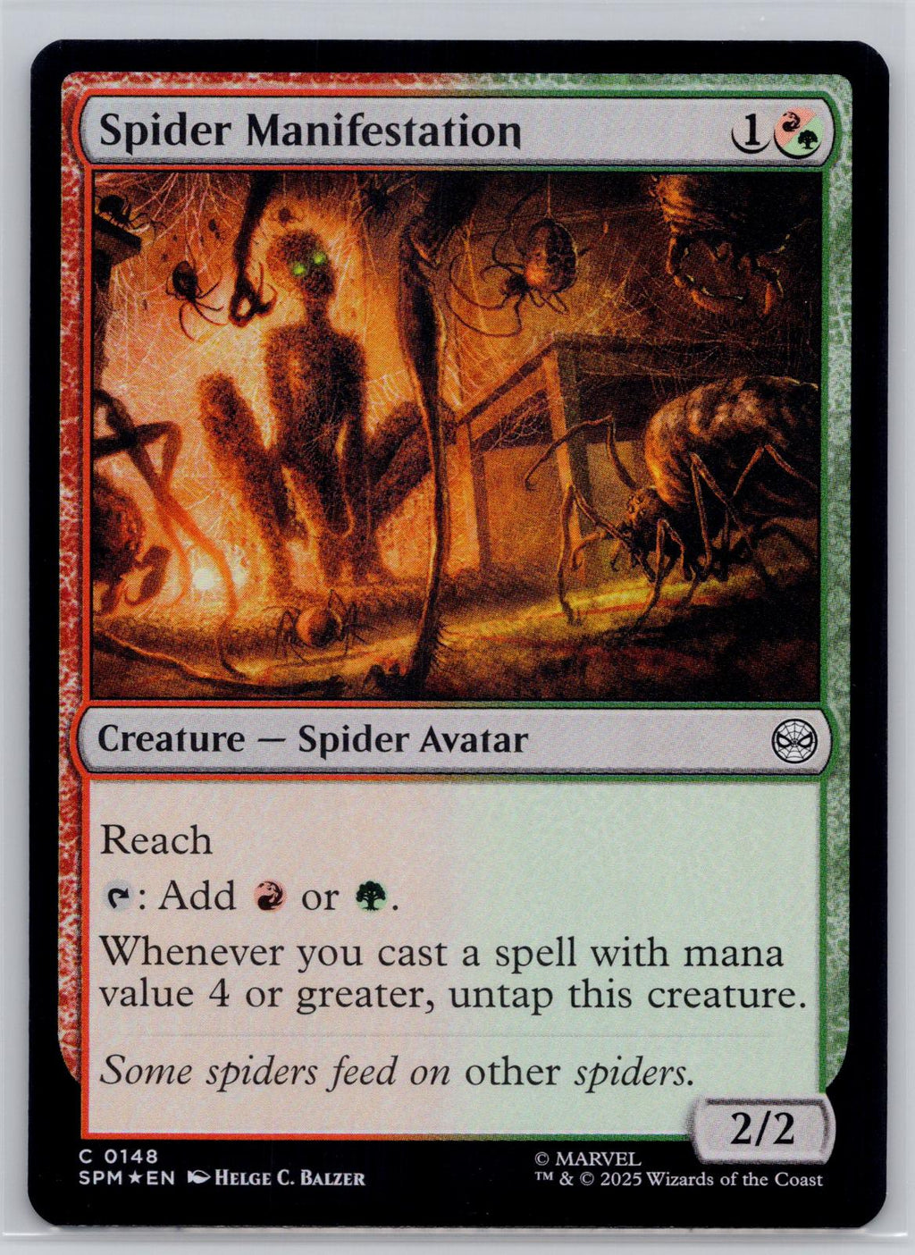 Spider Manifestation Marvel's Spider-Man Magic: The Gathering Foil Near Mint