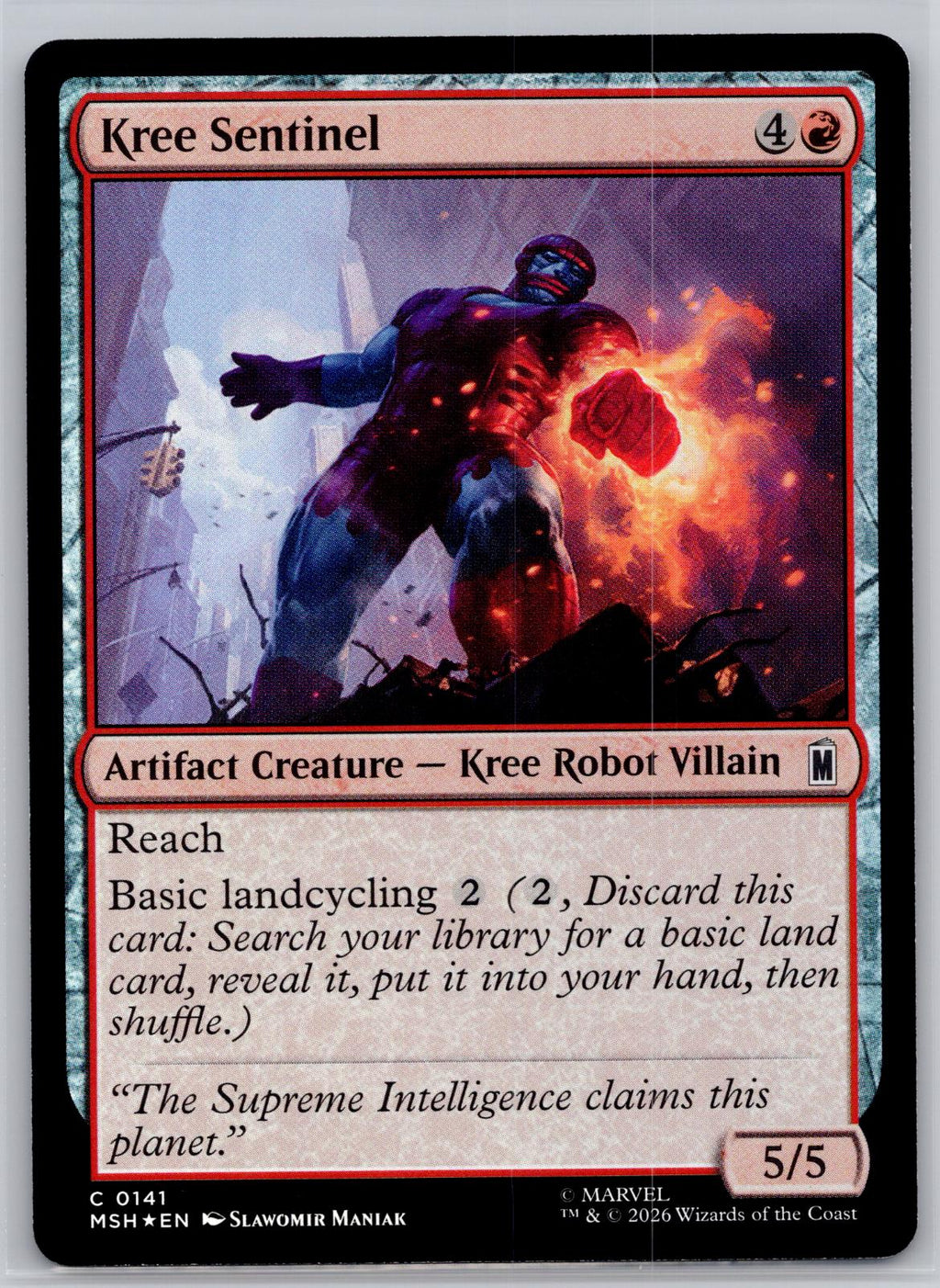 Kree Sentinel Marvel Super Heroes Magic: The Gathering Foil Near Mint