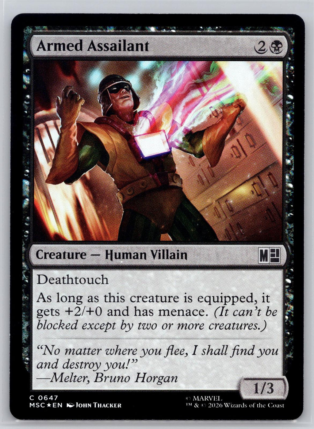 Armed Assailant Commander: Marvel Super Heroes Magic: The Gathering Foil NM