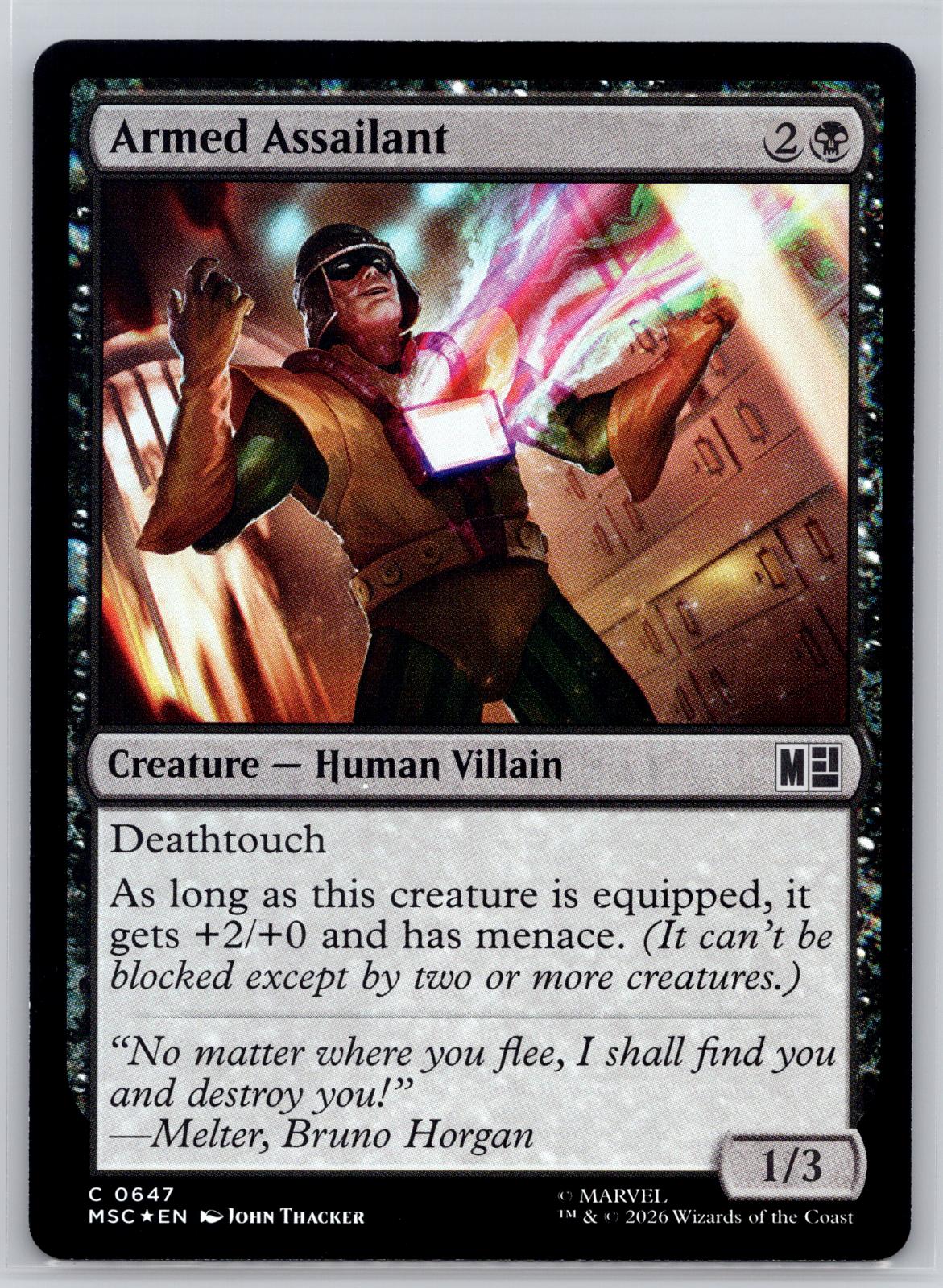 Armed Assailant Commander: Marvel Super Heroes Magic: The Gathering Foil NM