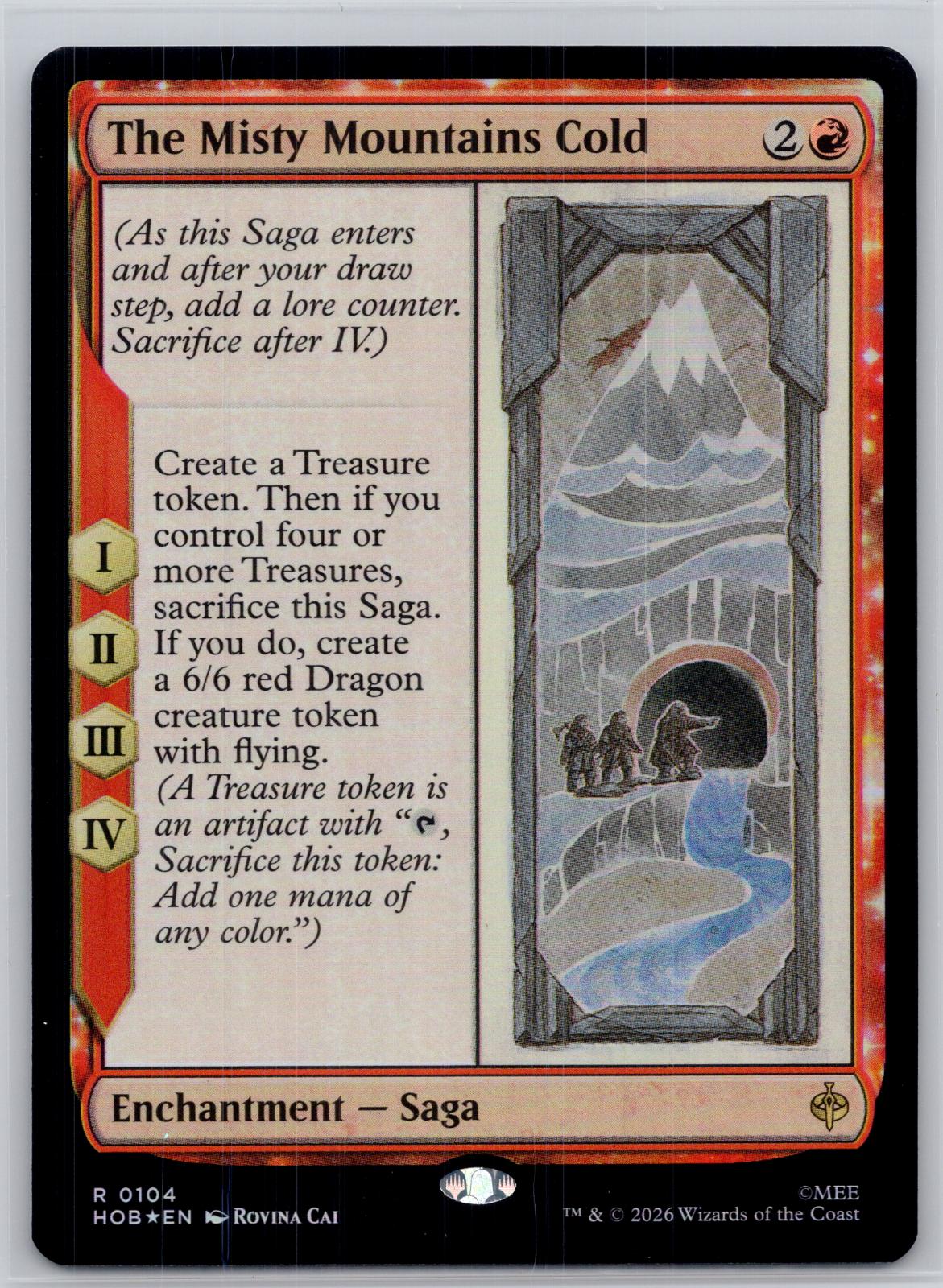 The Misty Mountains Cold The Hobbit Magic: The Gathering Foil Near Mint